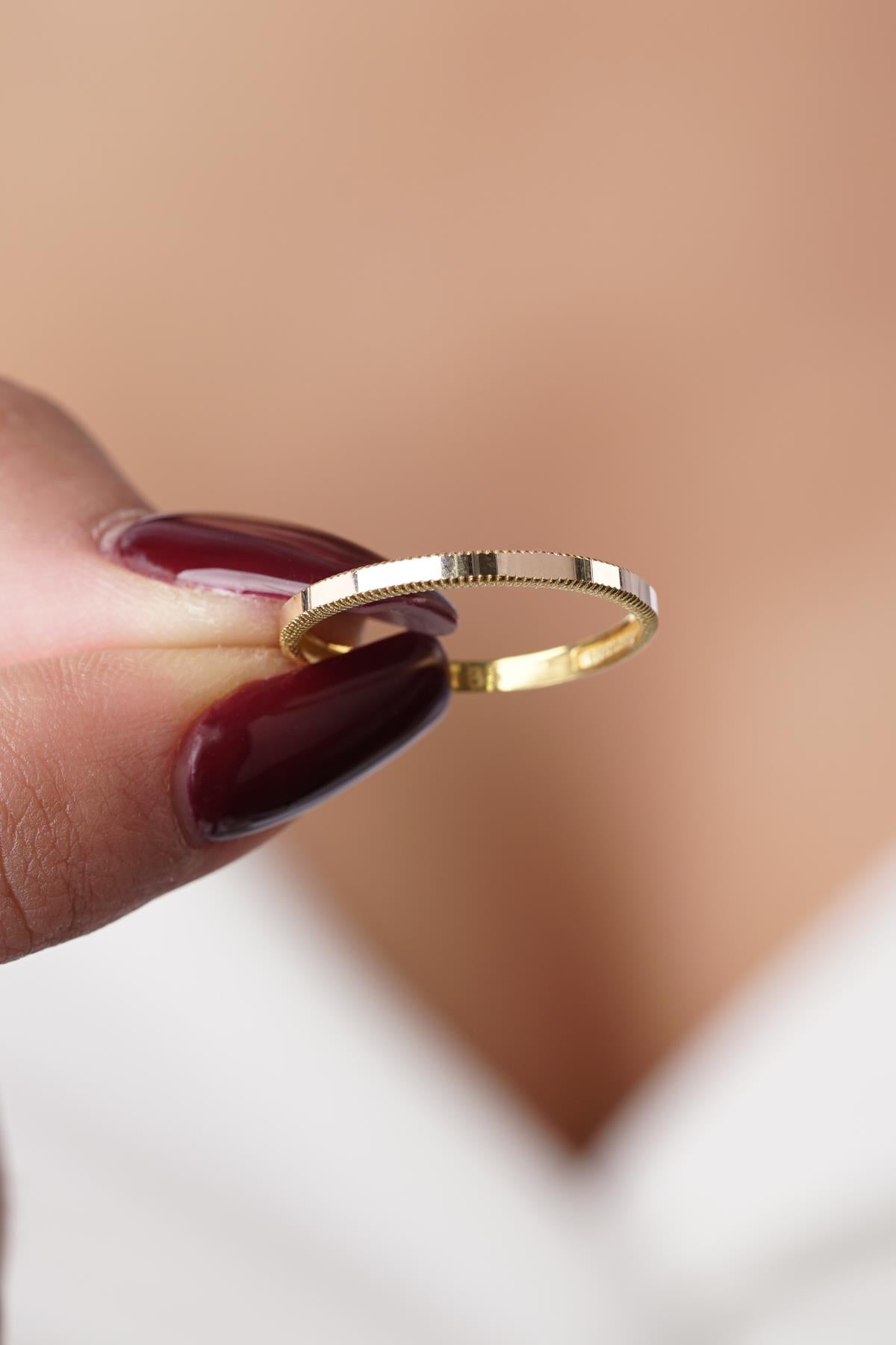 14K Gold Wheat Ring – 22K Appearance