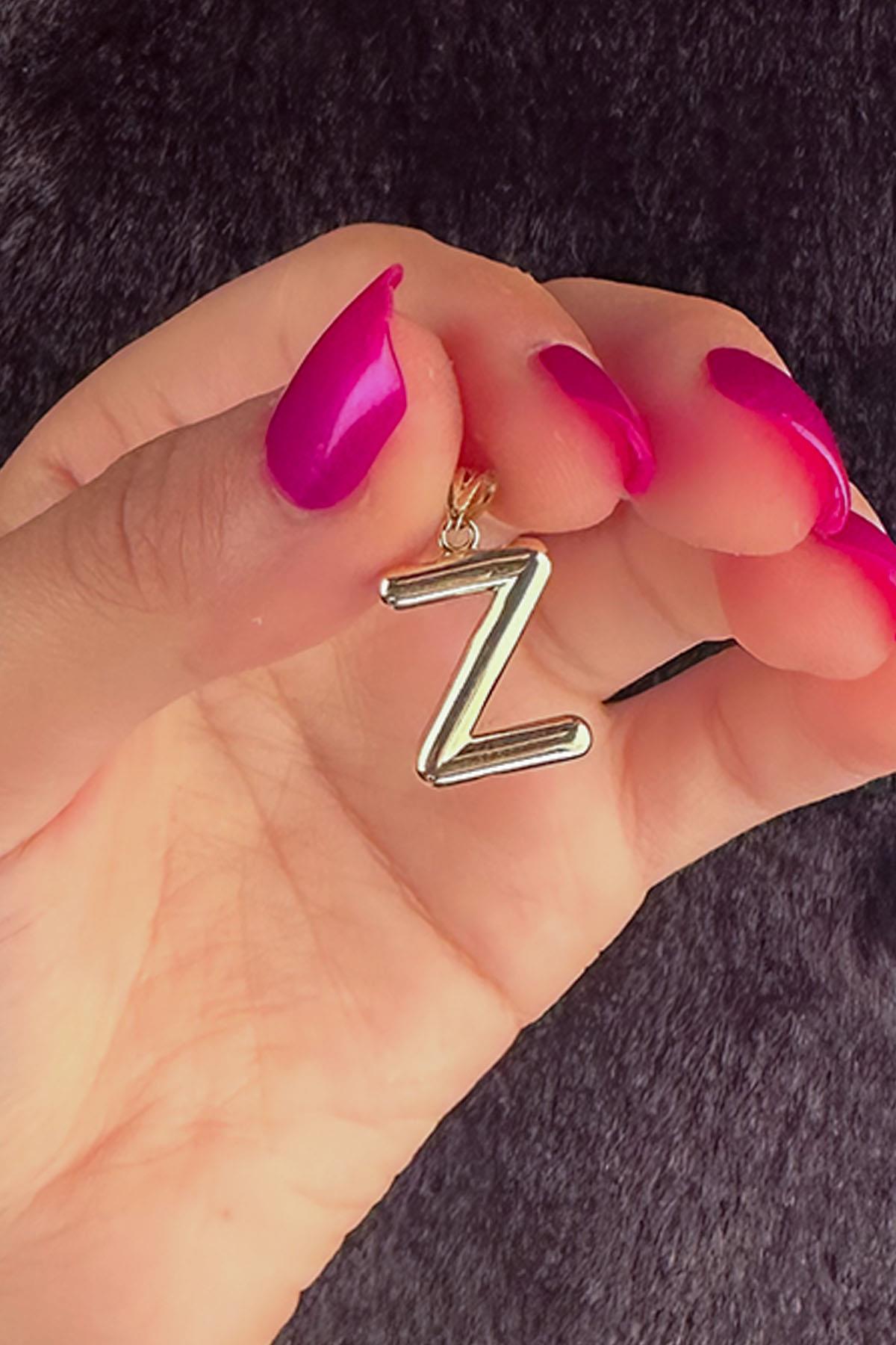 14K Gold Z Letter Charm