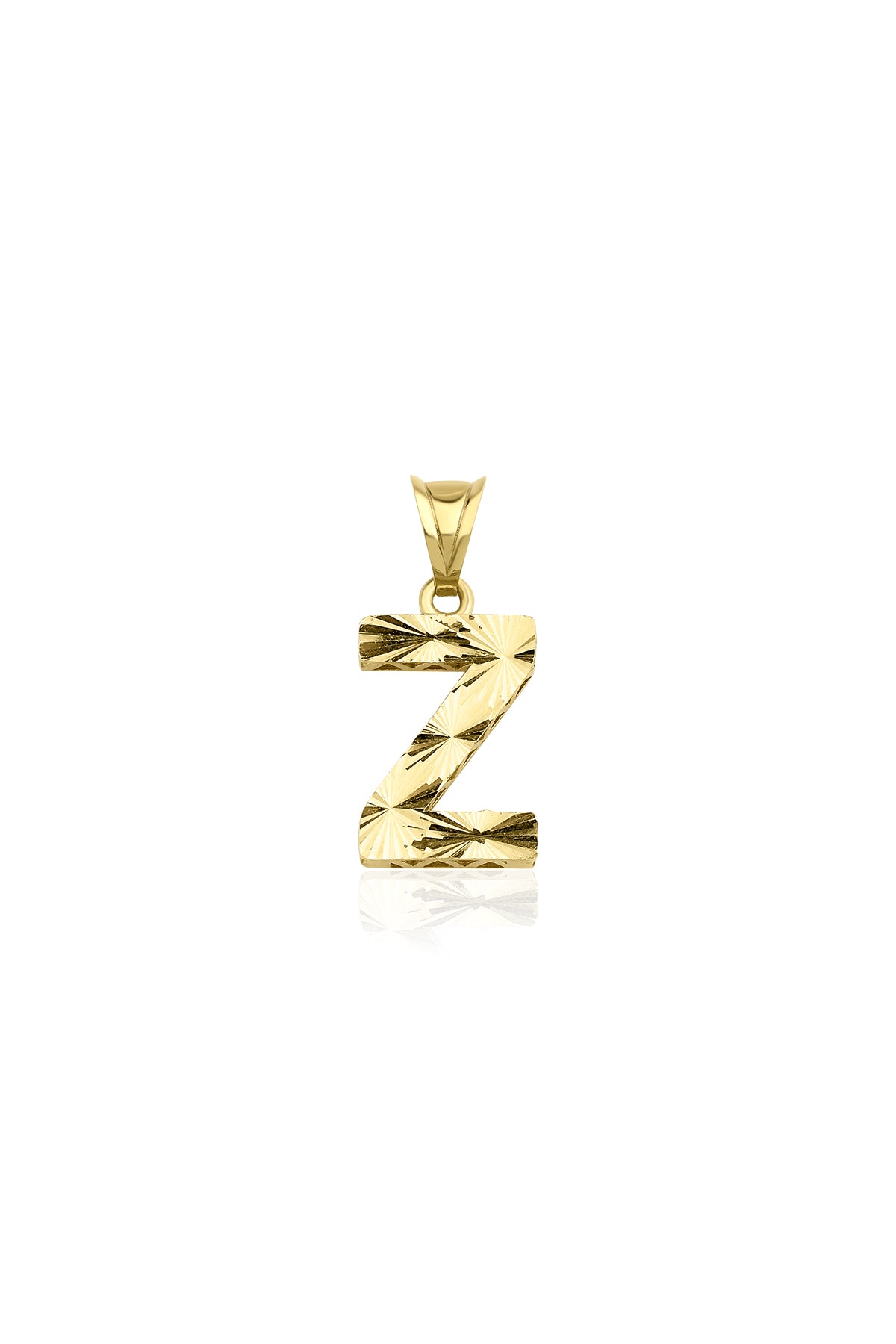 14K Gold Z Letter Mini Shine Pendant