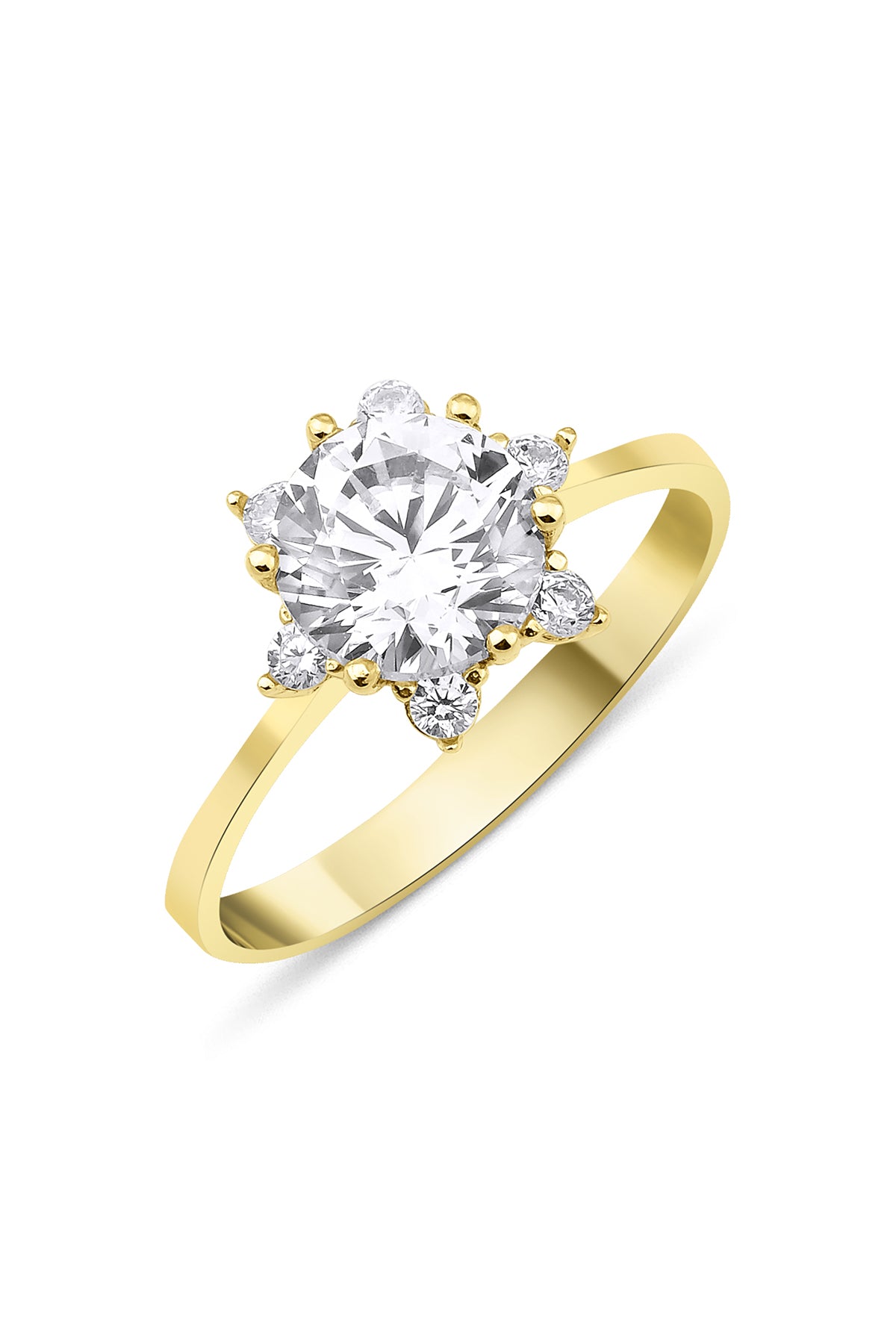 14K Yellow Gold Lotus Rose Ring 2