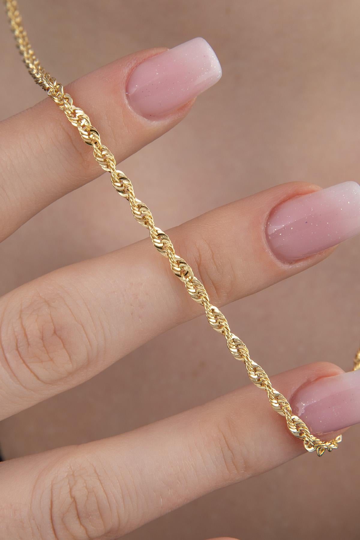 14K Gold Light Rope Chain