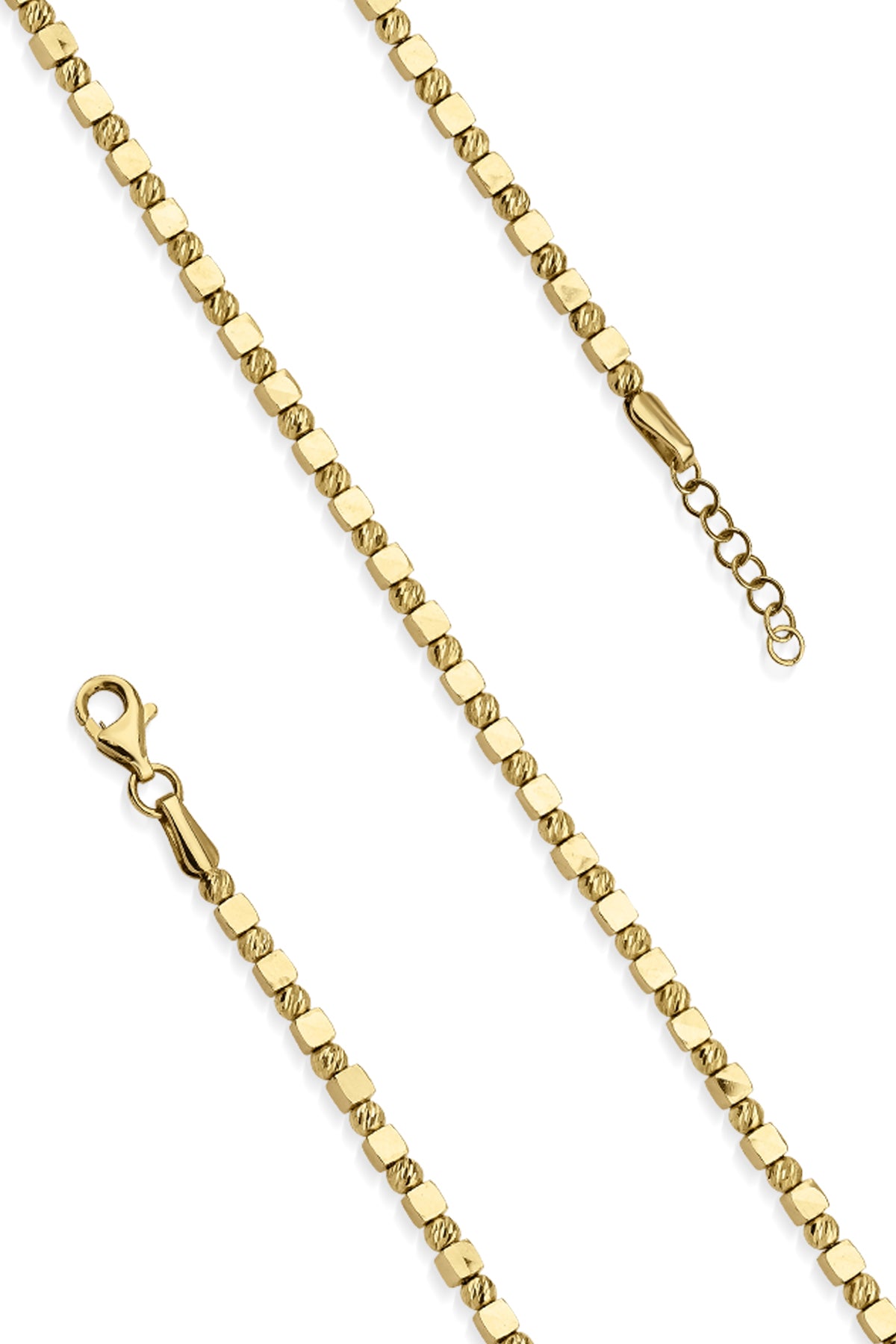 14K Gold Dorica & Cube Bracelet