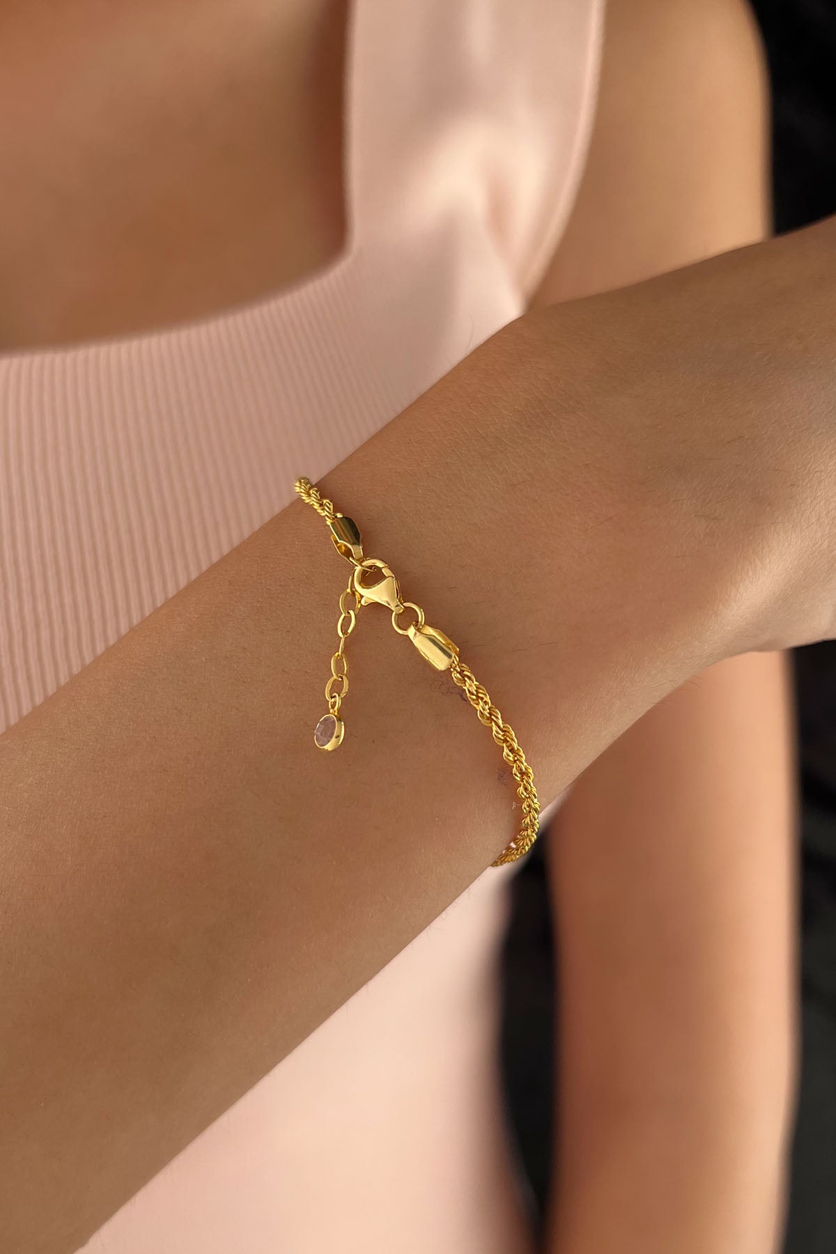 22K Gold Coin and 14K Gold Rope Bracelet