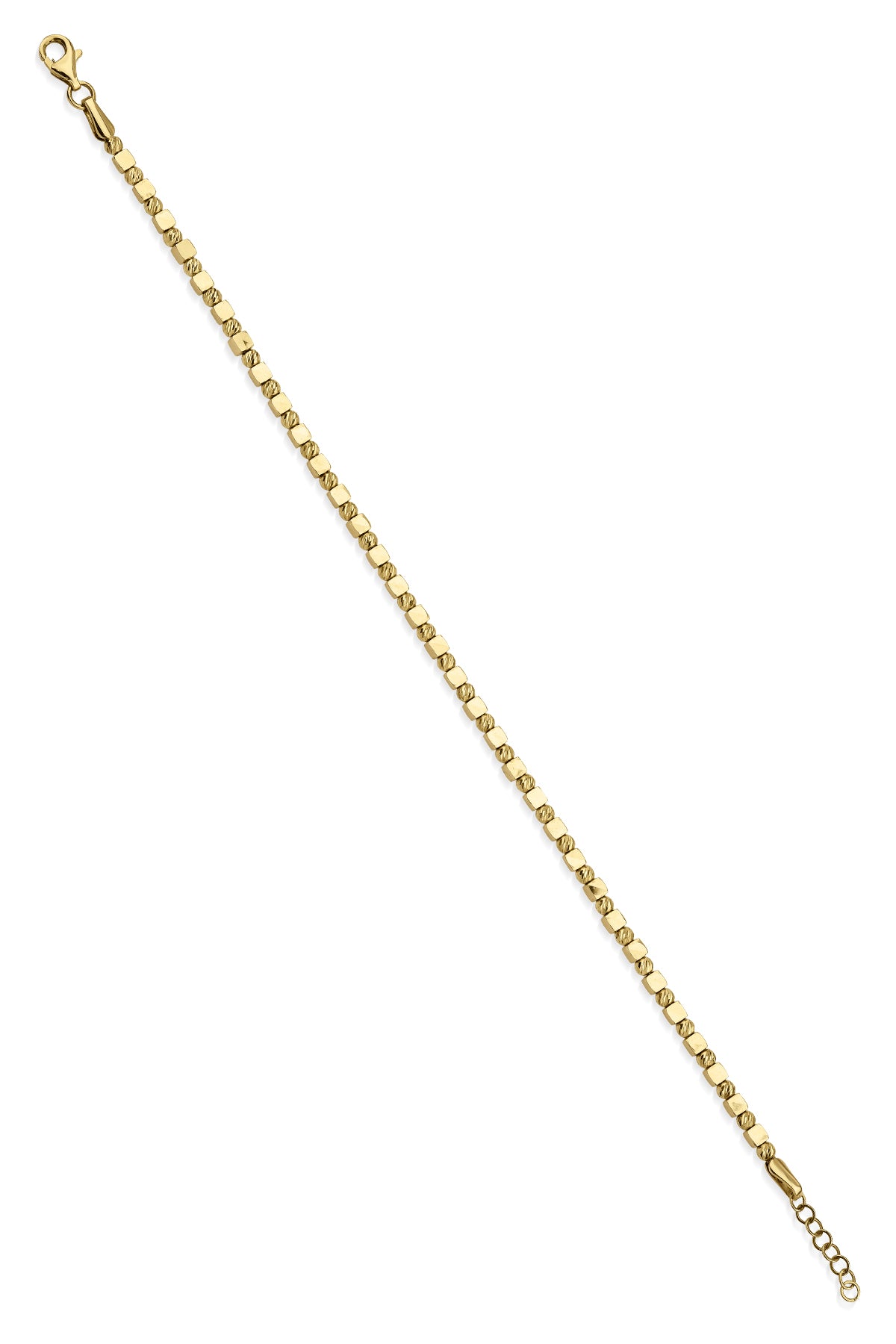 14K Gold Dorica & Cube Bracelet