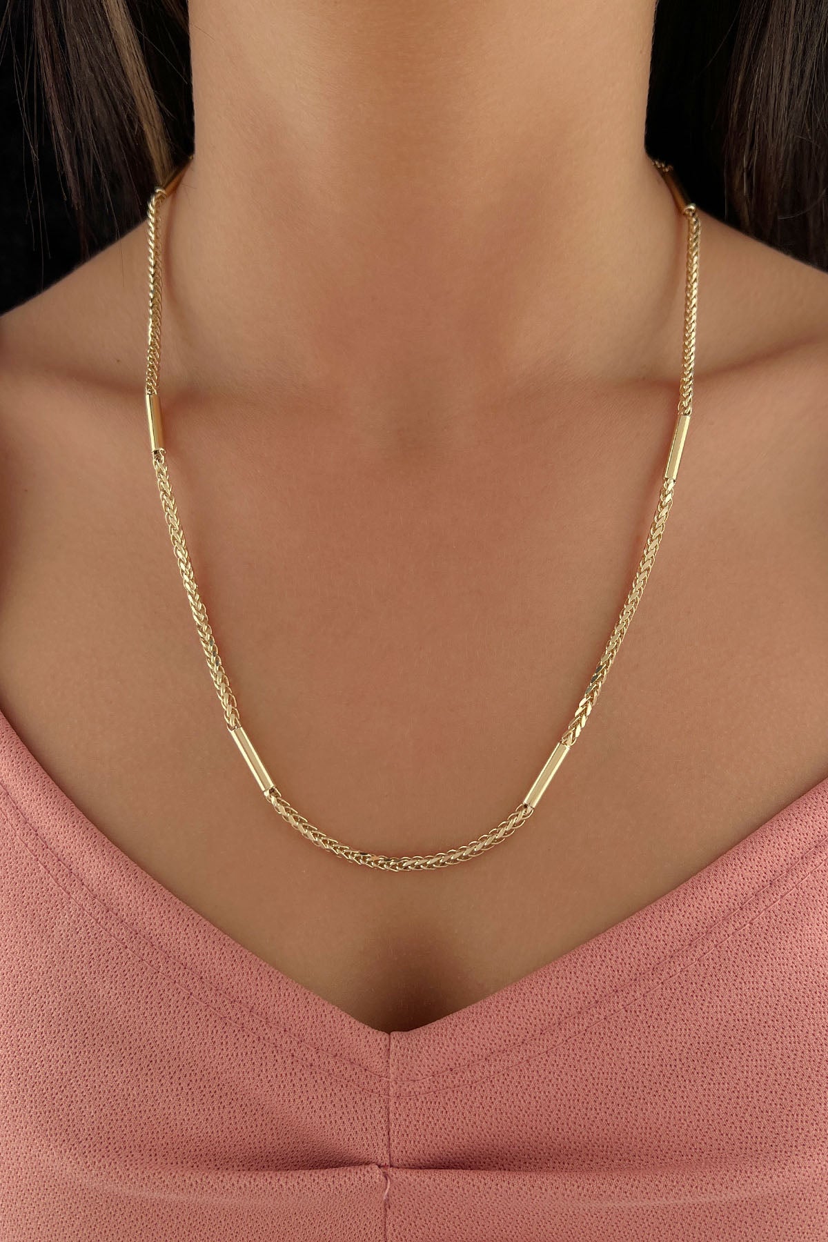 14K Gold Franco Roller Chain