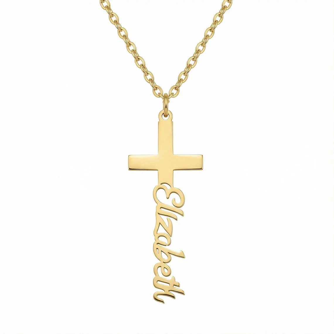 14K Gold Personalized Name Necklace – Your Identity, Etched in Gold