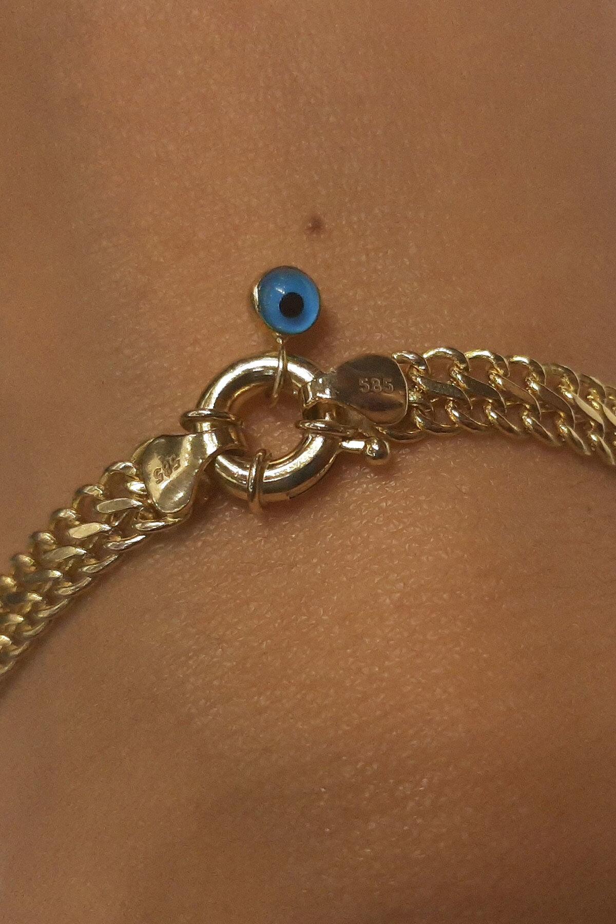 14K Gold Vienna Double Curb Bracelet