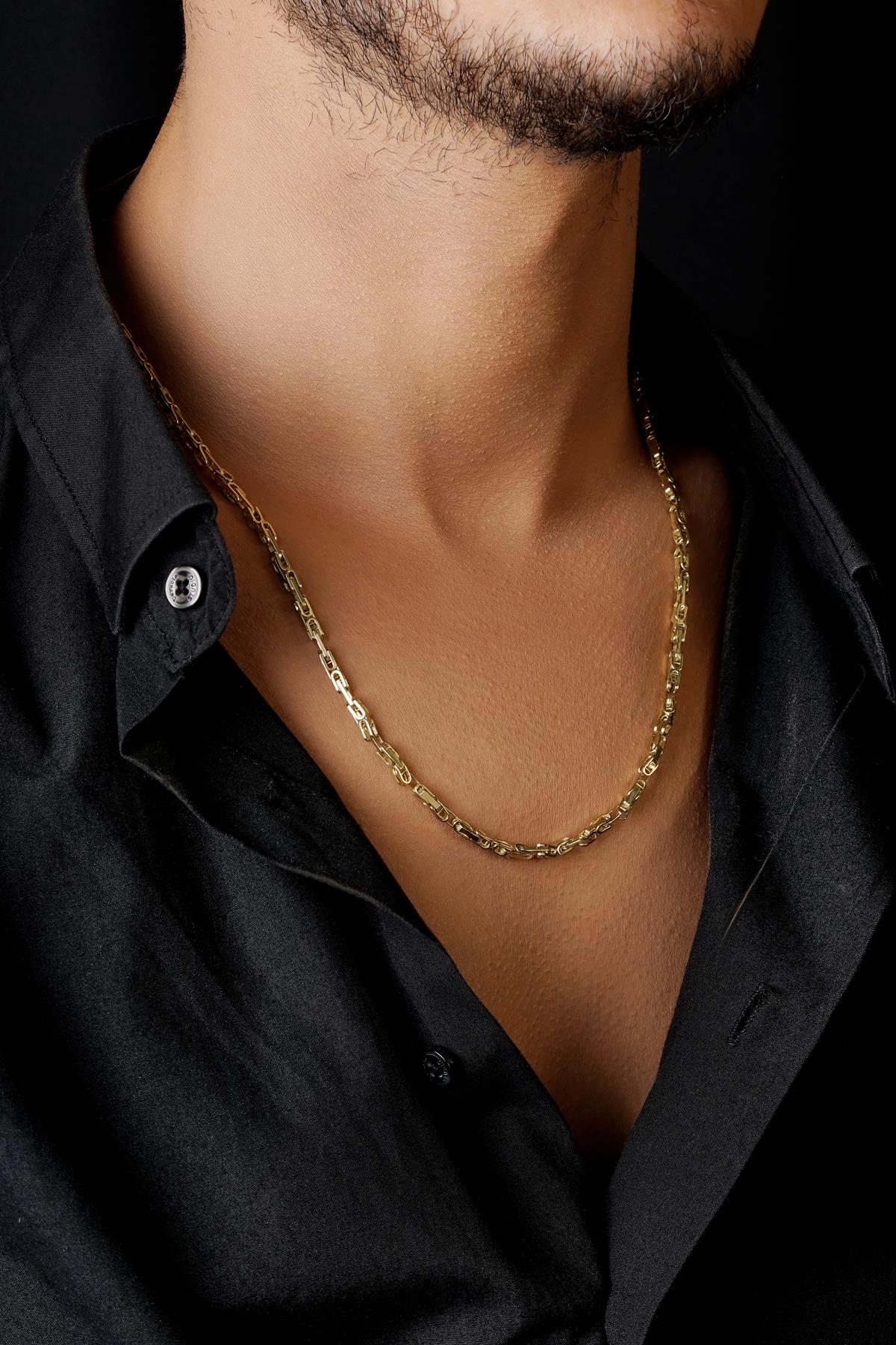 Men's 14K Gold Byzantine Chain Necklace
