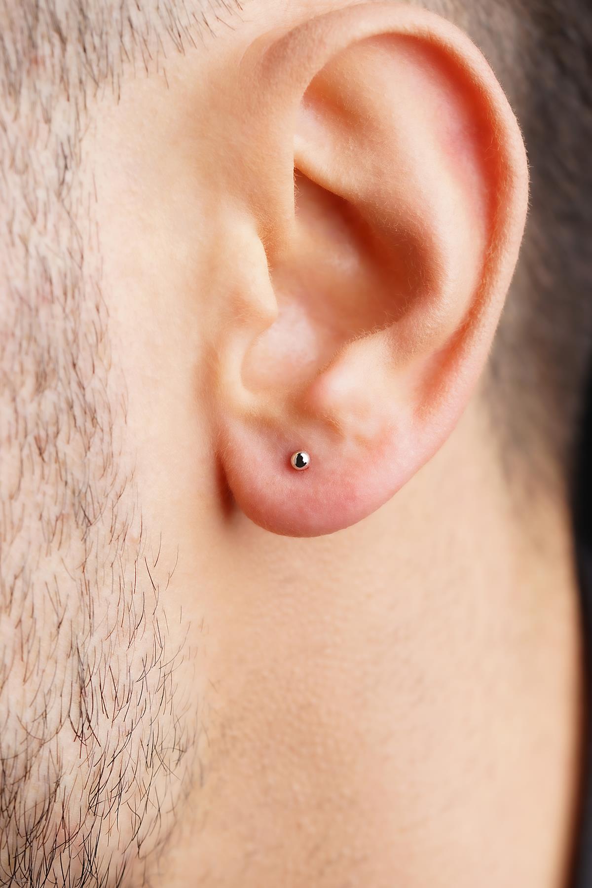 Men's 14K Solid Gold Minimalist Ball Studs