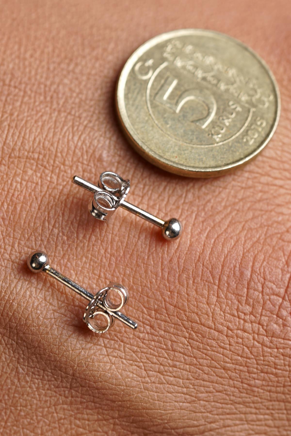 Men's 14K Solid Gold Minimalist Ball Studs
