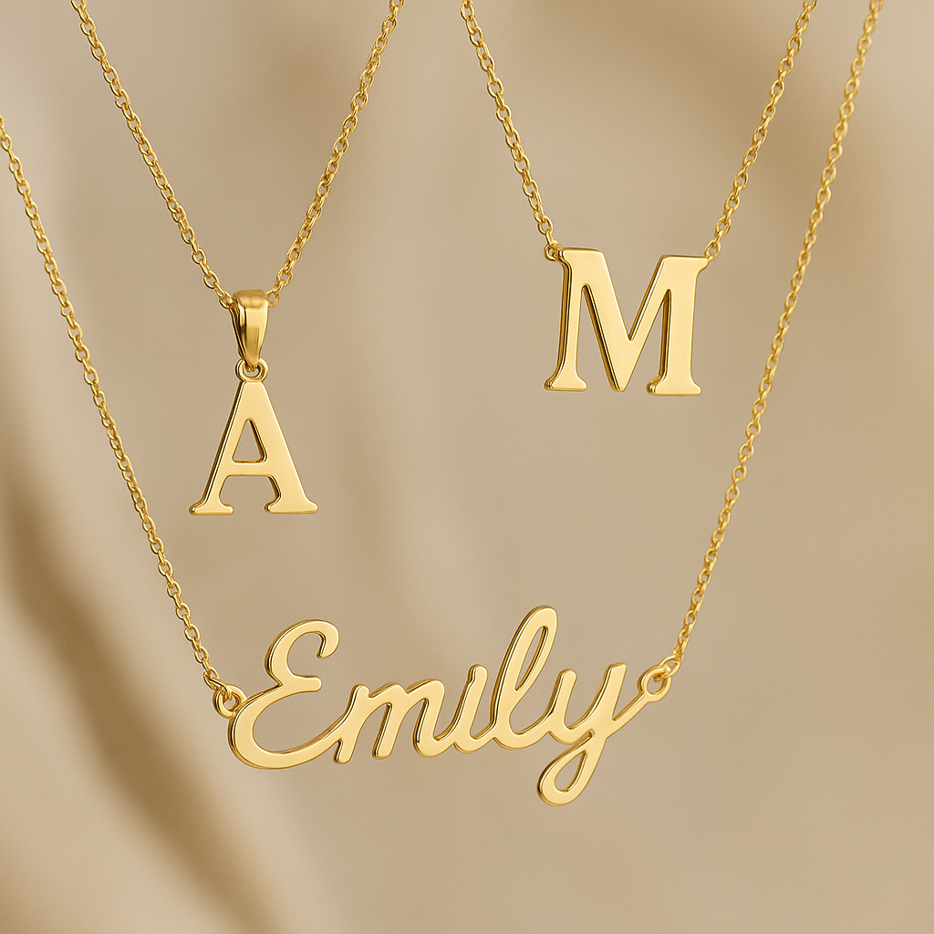 Name and Letter Necklaces that Make a Difference with Personalized Golden Necklace Designs