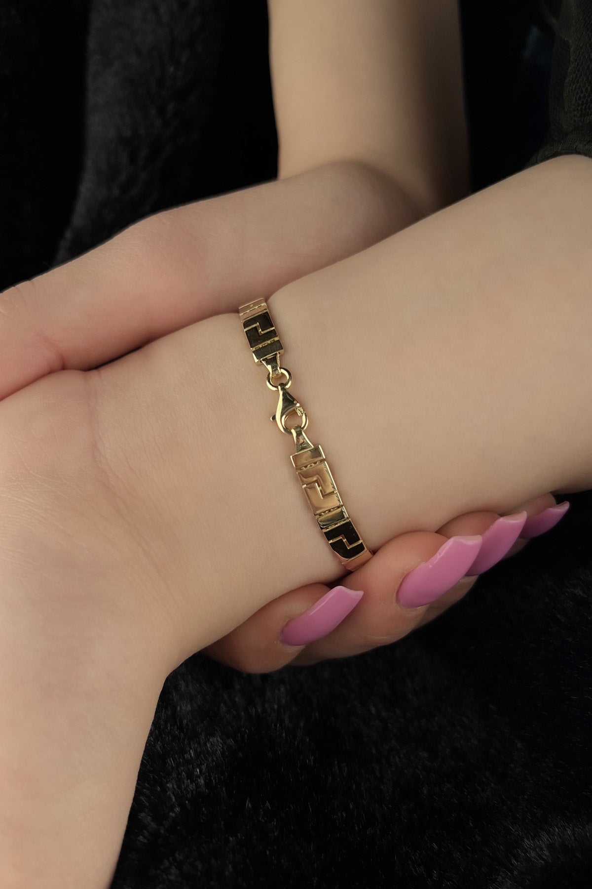 14K Gold Greek Key Bracelet