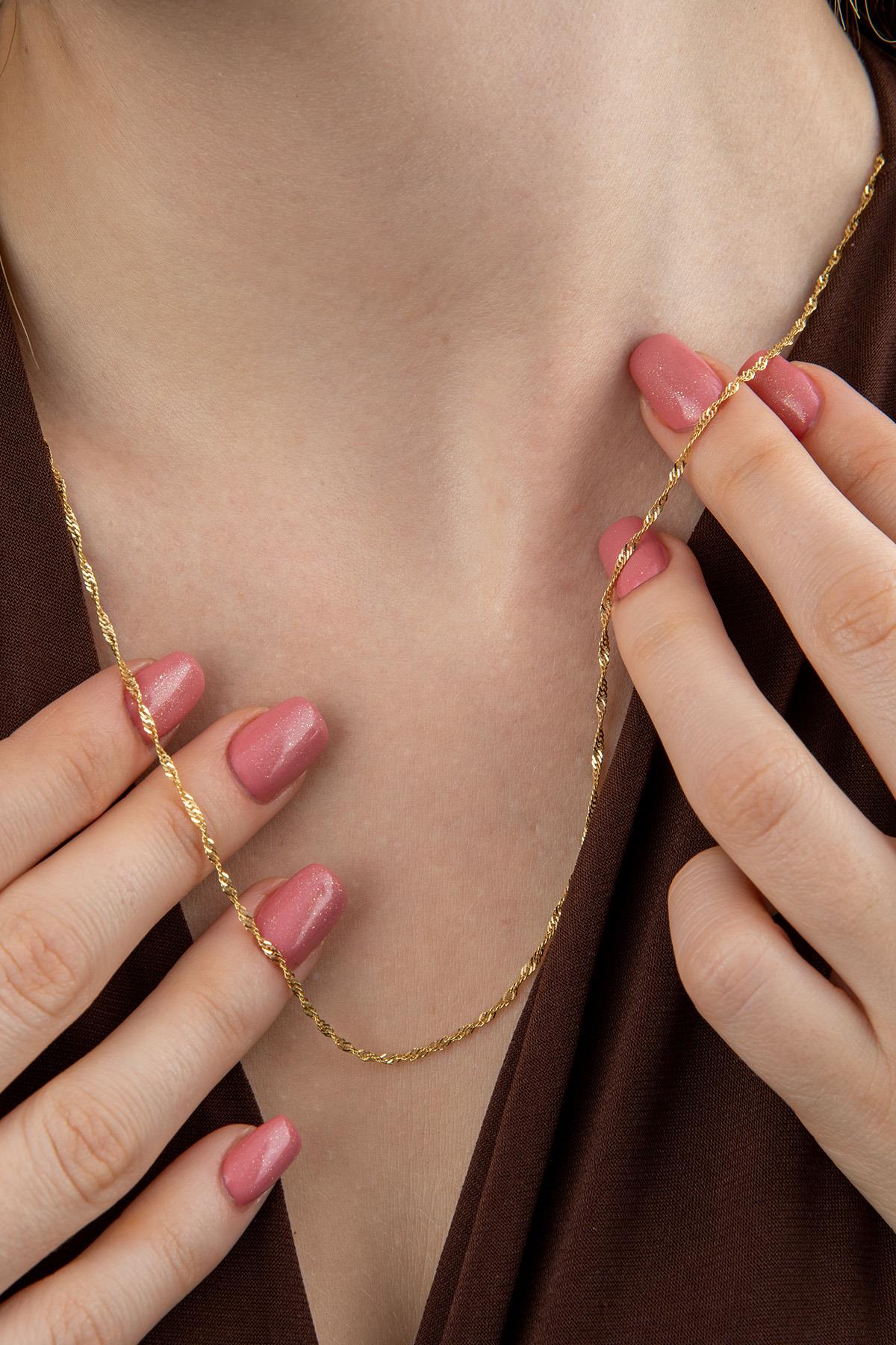 14K Gold Singapore Chain  0.055 inch