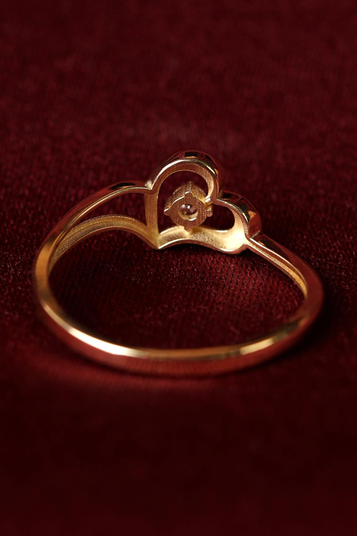 14 K Gold Love Drop Ring