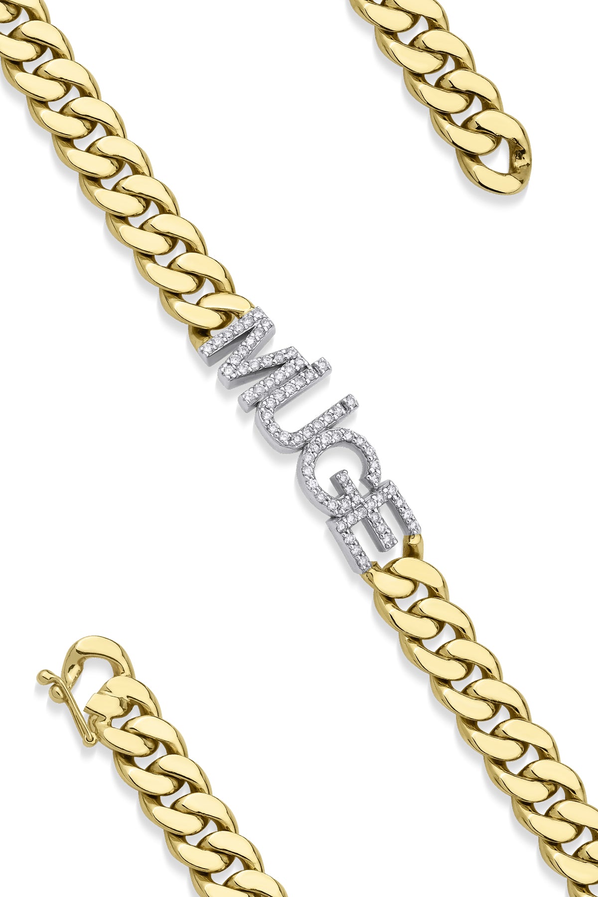14K Gold 1.50 Carats Diamond Personalized Name Bracelet