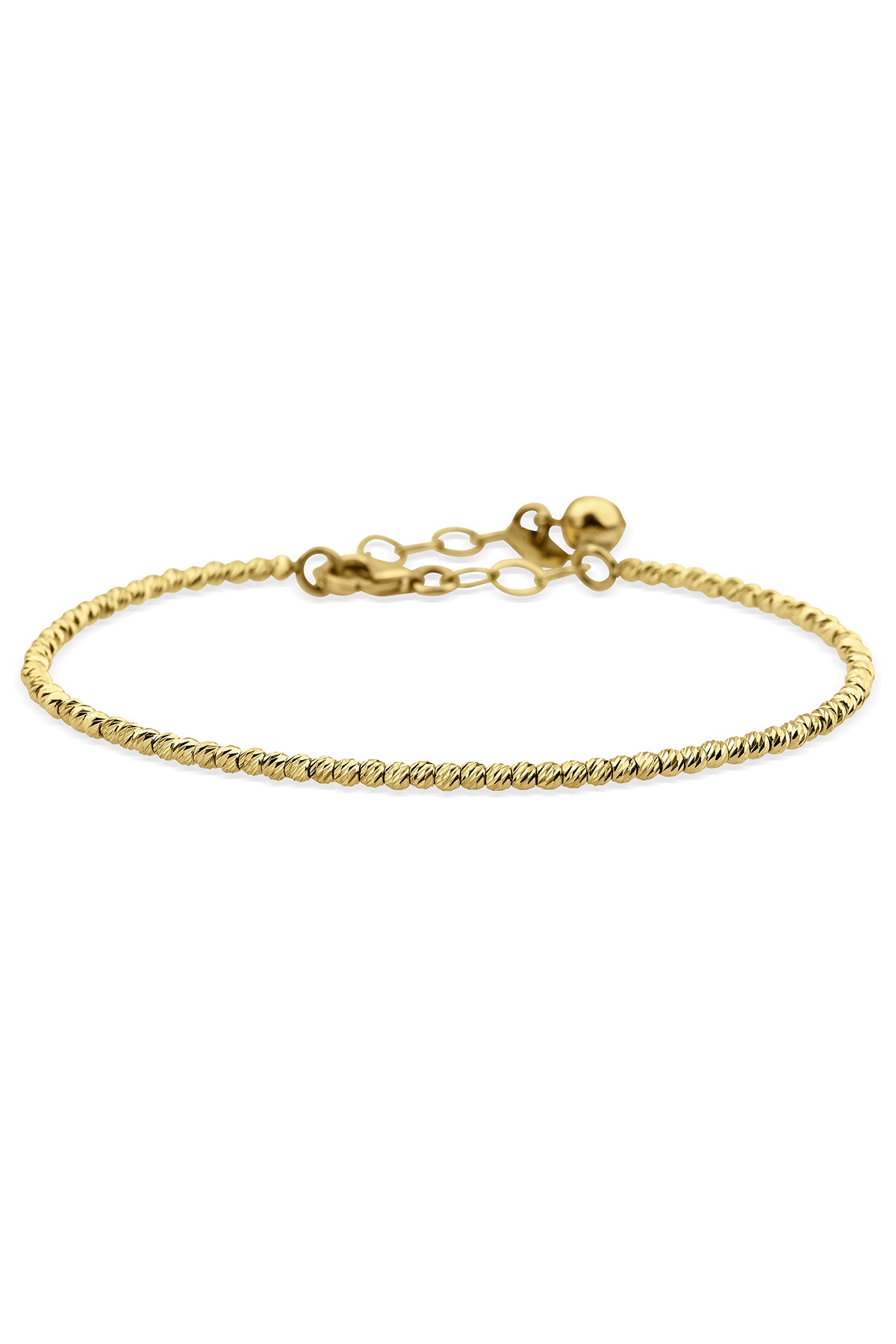 14K Gold 1 Row Dorica Cuff Bracelet