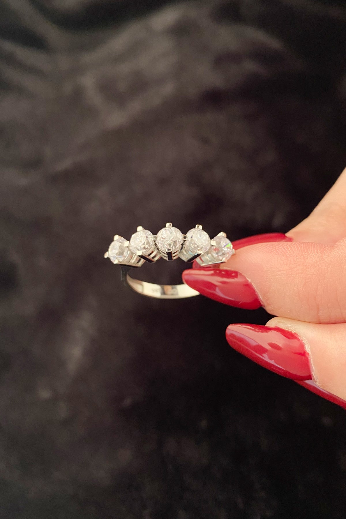 14K Gold 5 Stone Ring 3