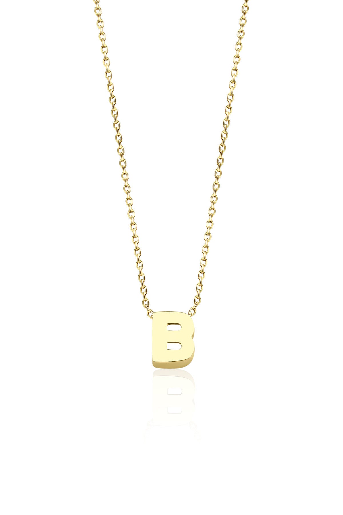 14K Gold A Initial Necklace