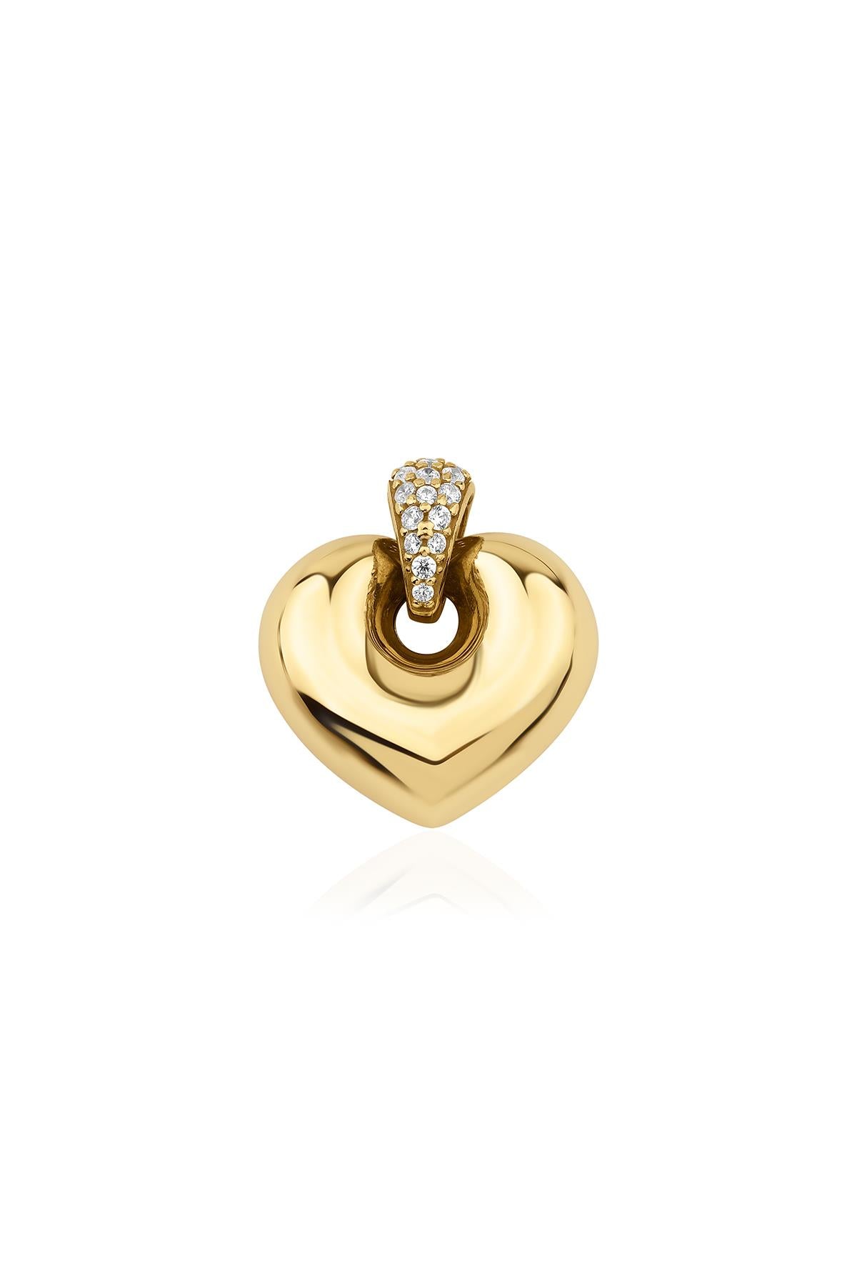 14K Gold Alluring Heart Pendant