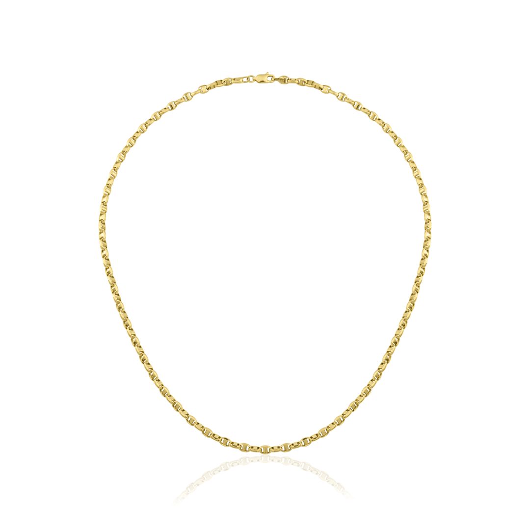14K Gold Anchor Mariner Chain