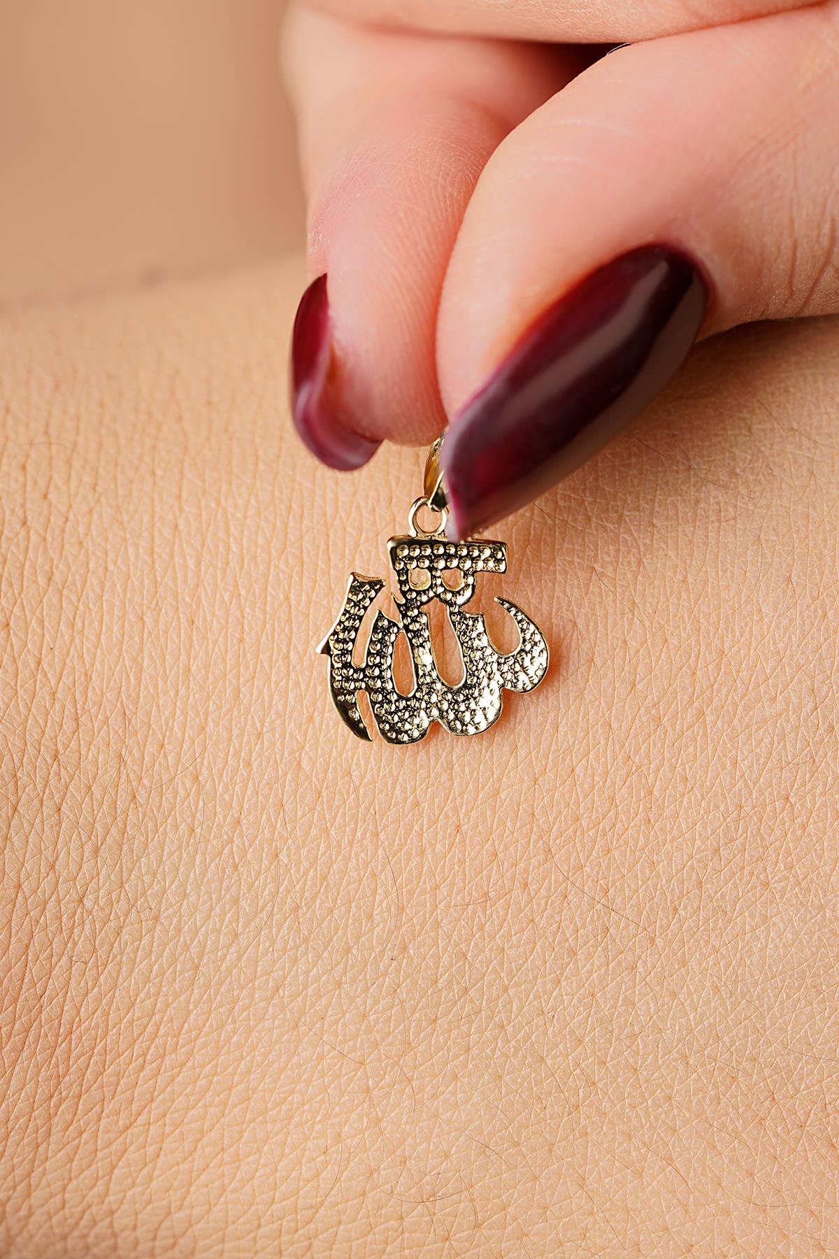 14K Gold Arabic Allah Pendant