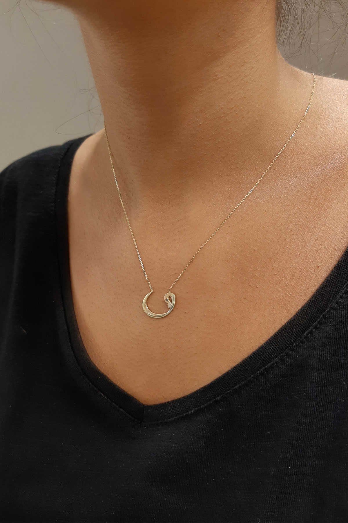 14K Gold Arabic Letter Necklace