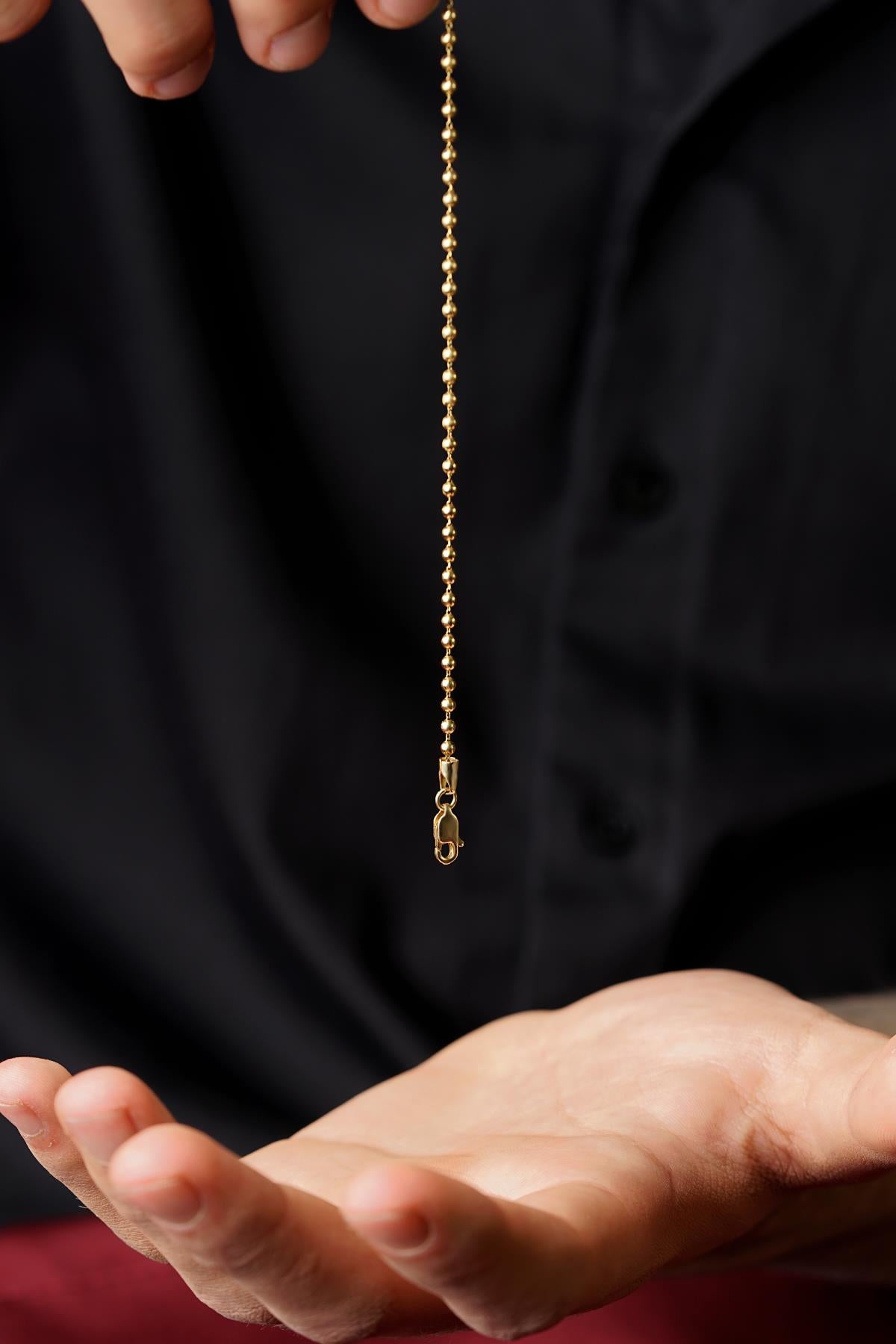 14K Gold Ball Beaded Bracelet