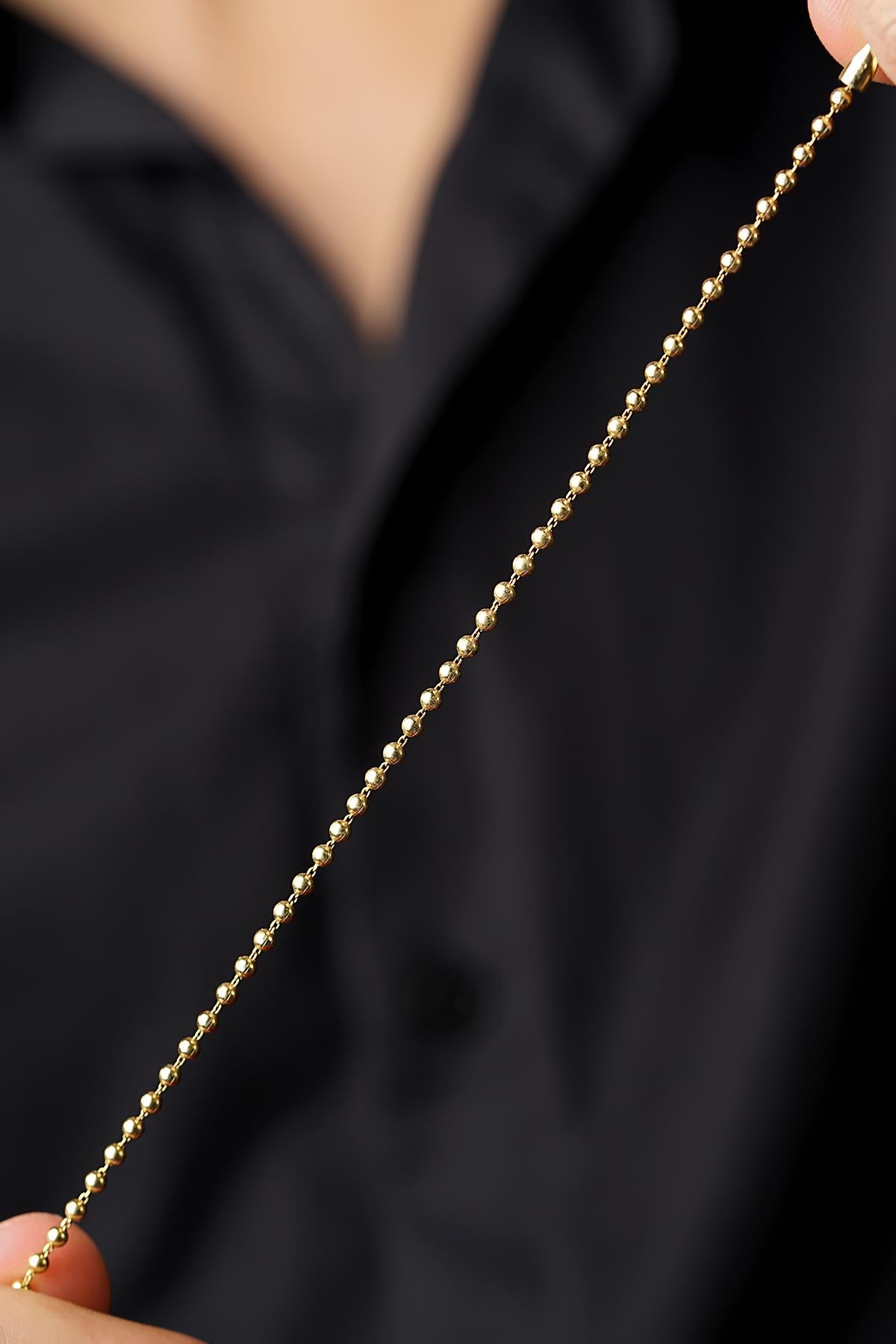 14K Gold Ball Beaded Bracelet