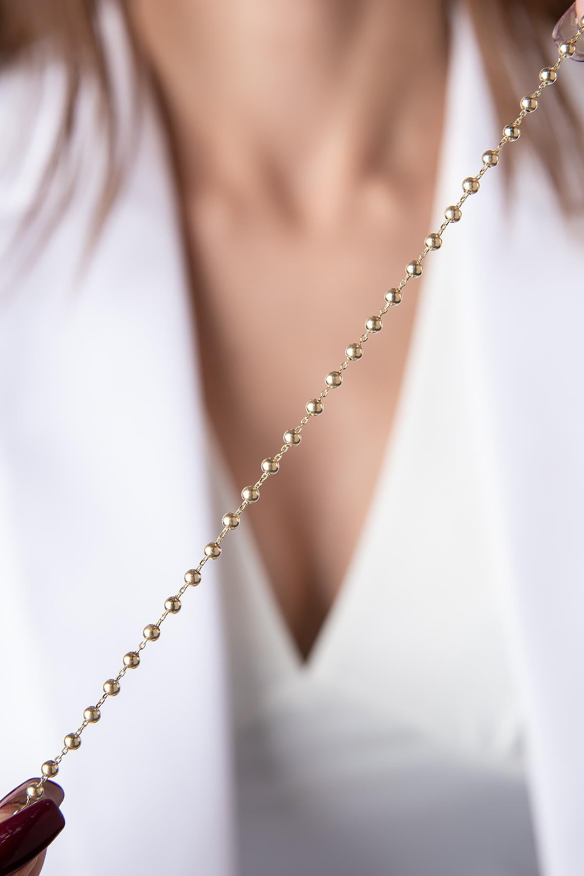 14K Gold Ball Bracelet 2.95 mm