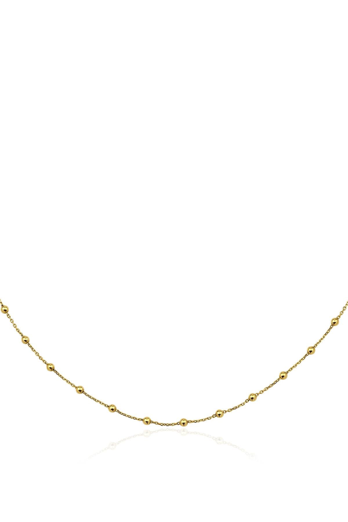 14K Solid Gold Ball Chain