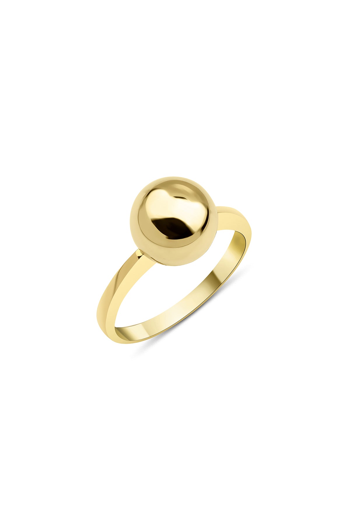 14K Gold Ball Ring