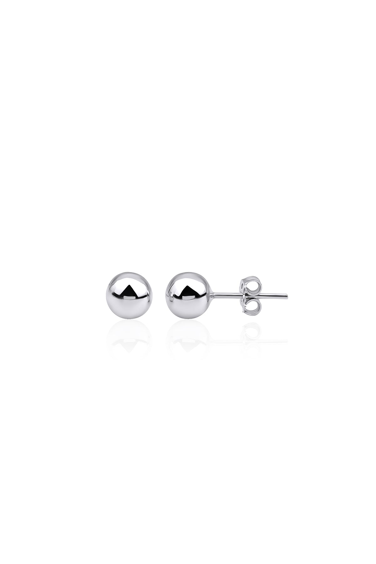 14K Gold Ball Stud Earrings    0.157 inch
