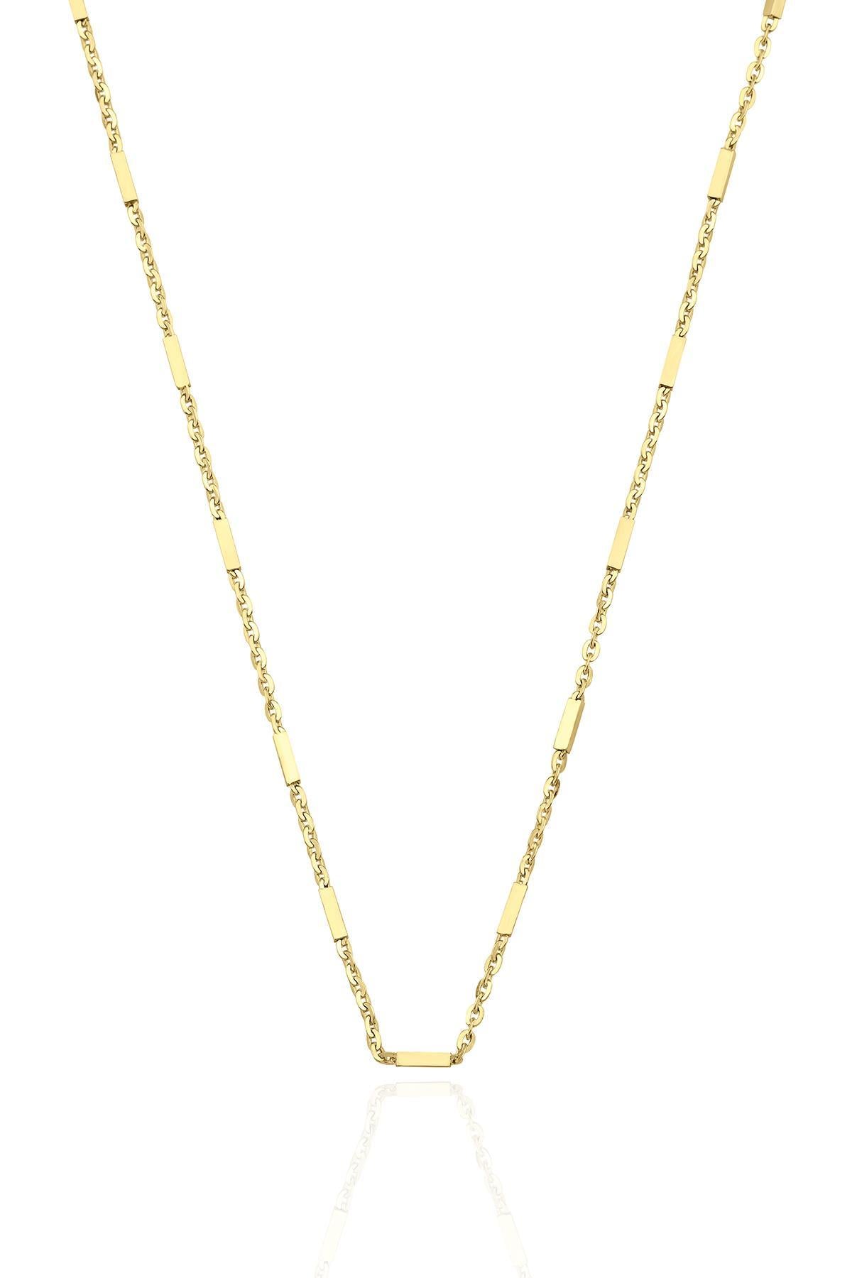 14K Gold Bar Store Link Chain