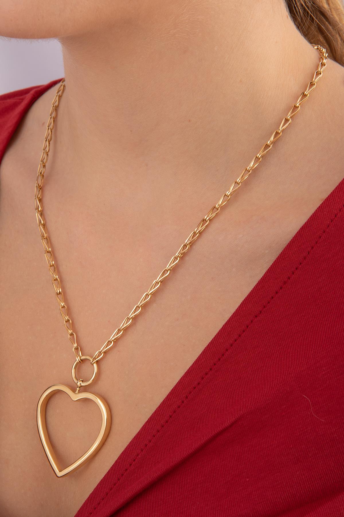 14K Gold Bella Mega Heart Necklace