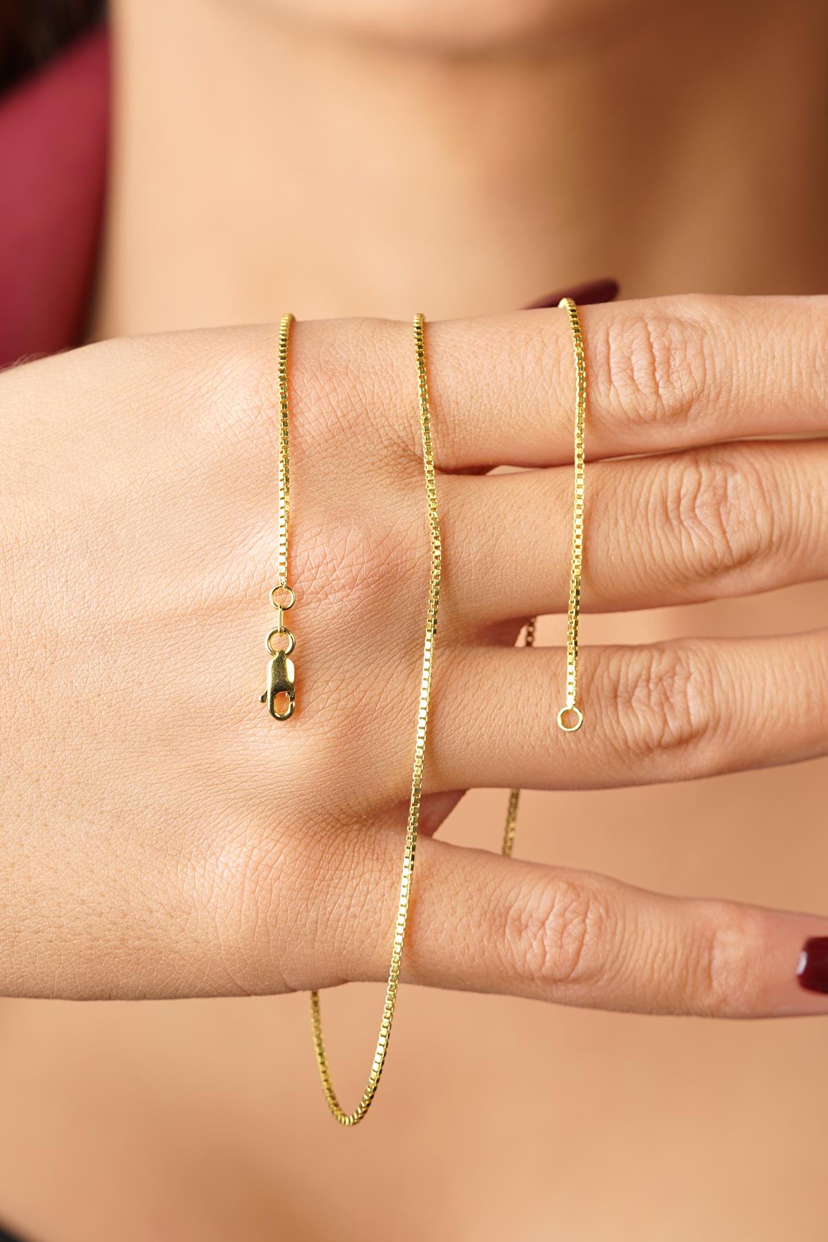14K Solid Gold Box Chain   0.041 inch
