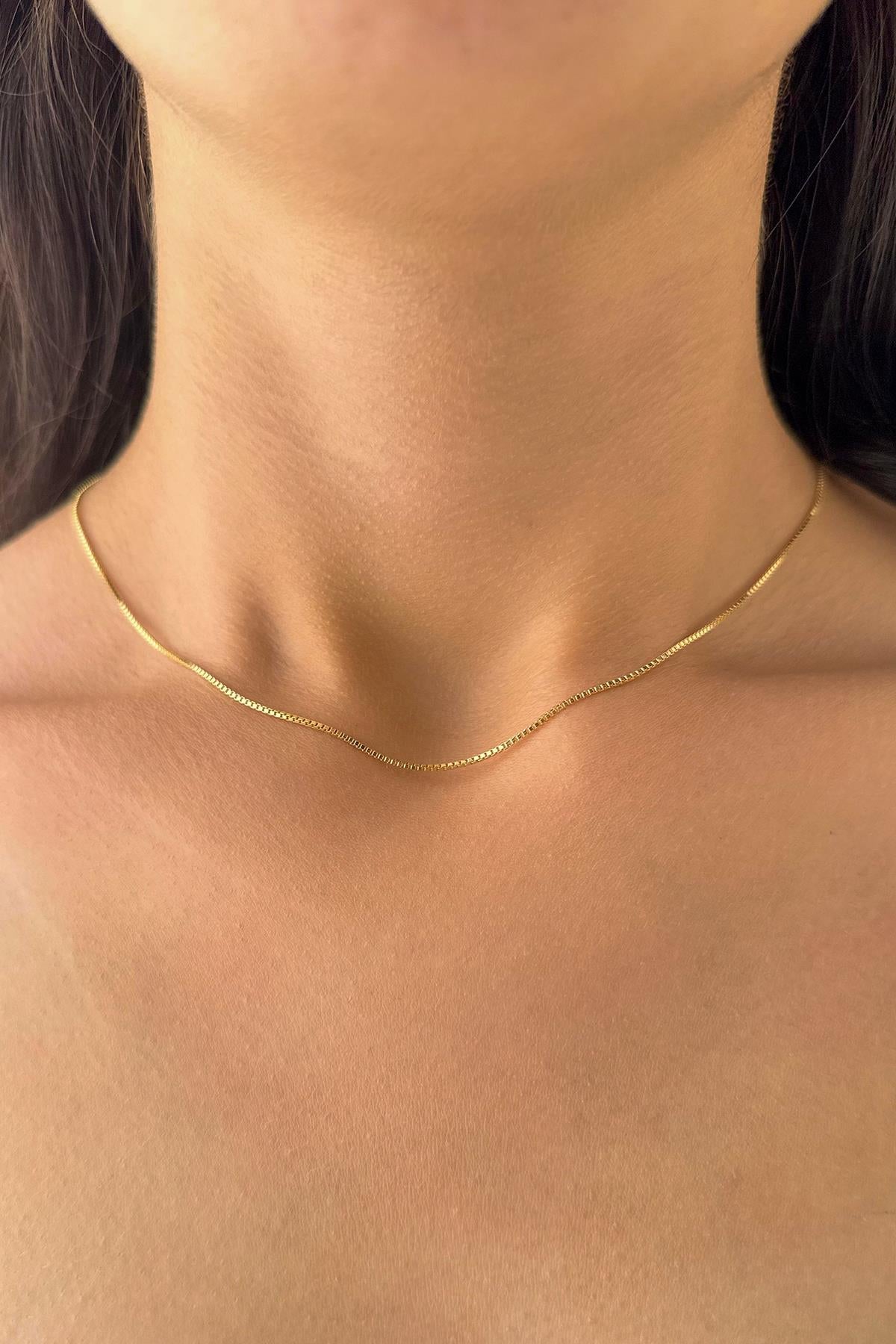 14K Gold Box Chain   0.041 inch