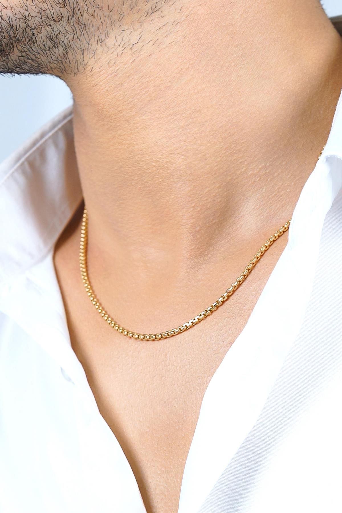 14K Solid Gold Box Chain  0.102 inch