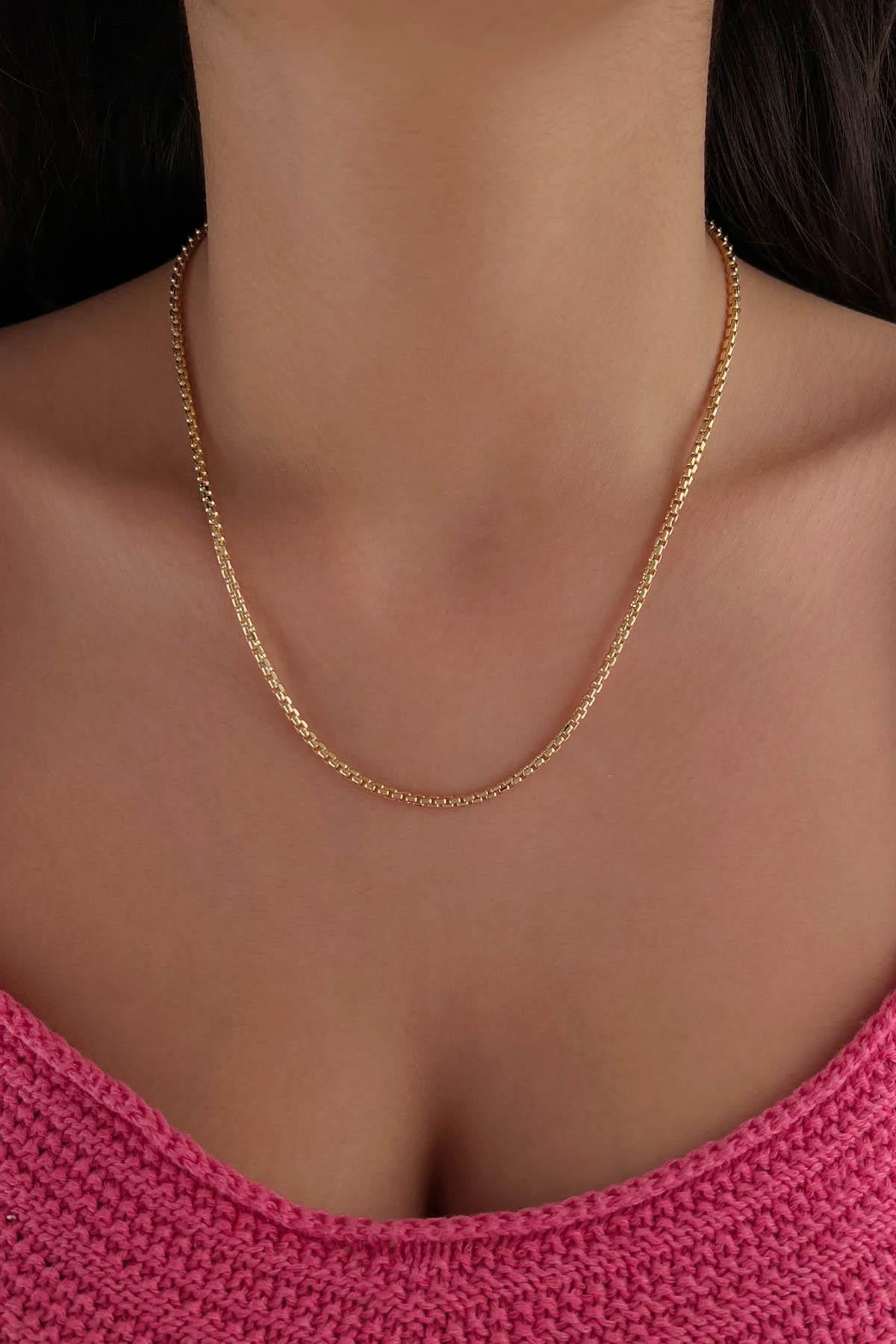 14K Gold Box Chain  0.102 inch