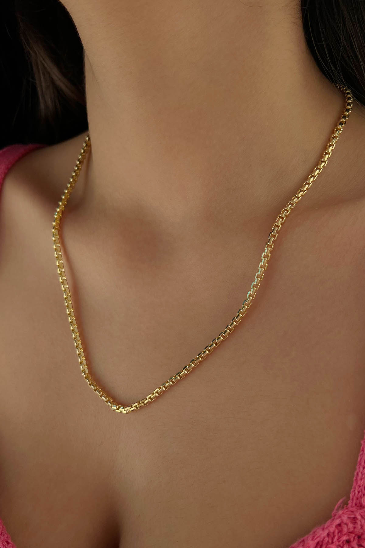 14K Gold Box Chain  0.127 inch