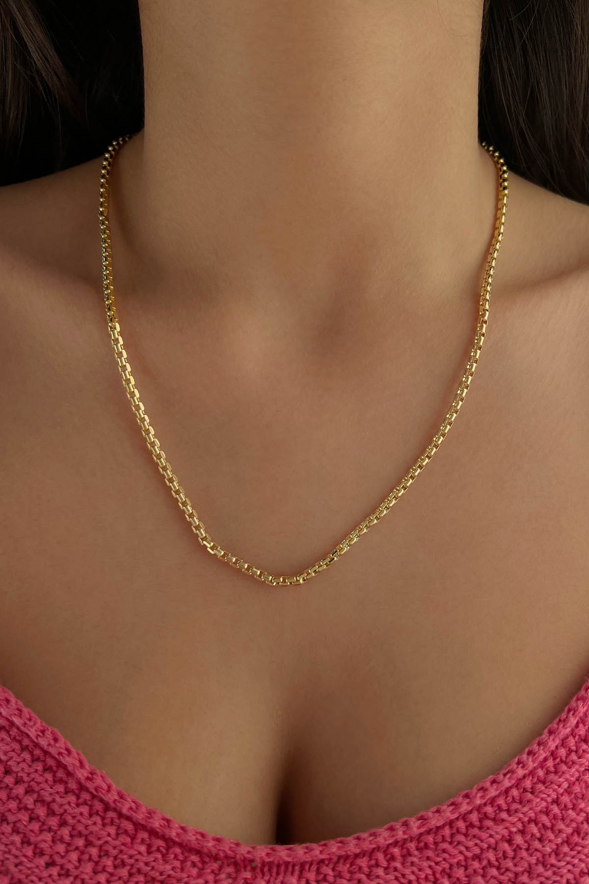 14K Gold Box Chain  0.127 inch