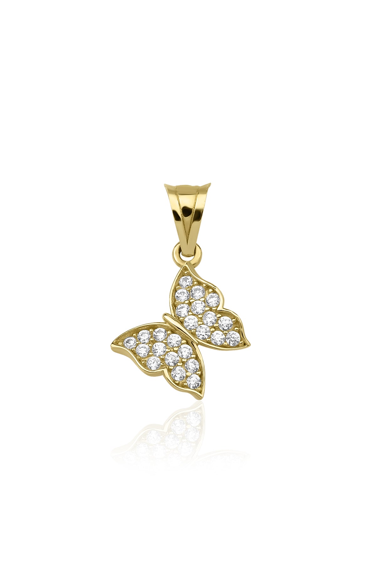 14K Gold Butterfly Charm