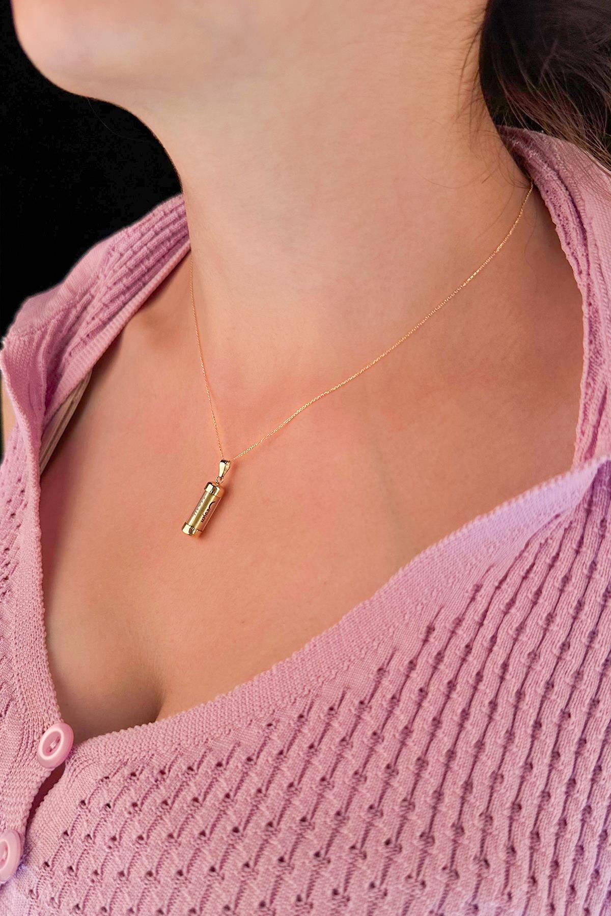 14K Gold Cable Cevsen Necklace