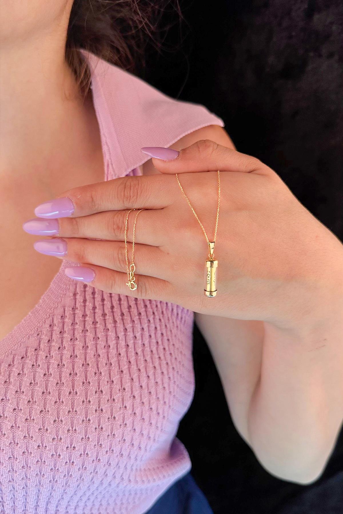 14K Gold Cable Cevsen Necklace