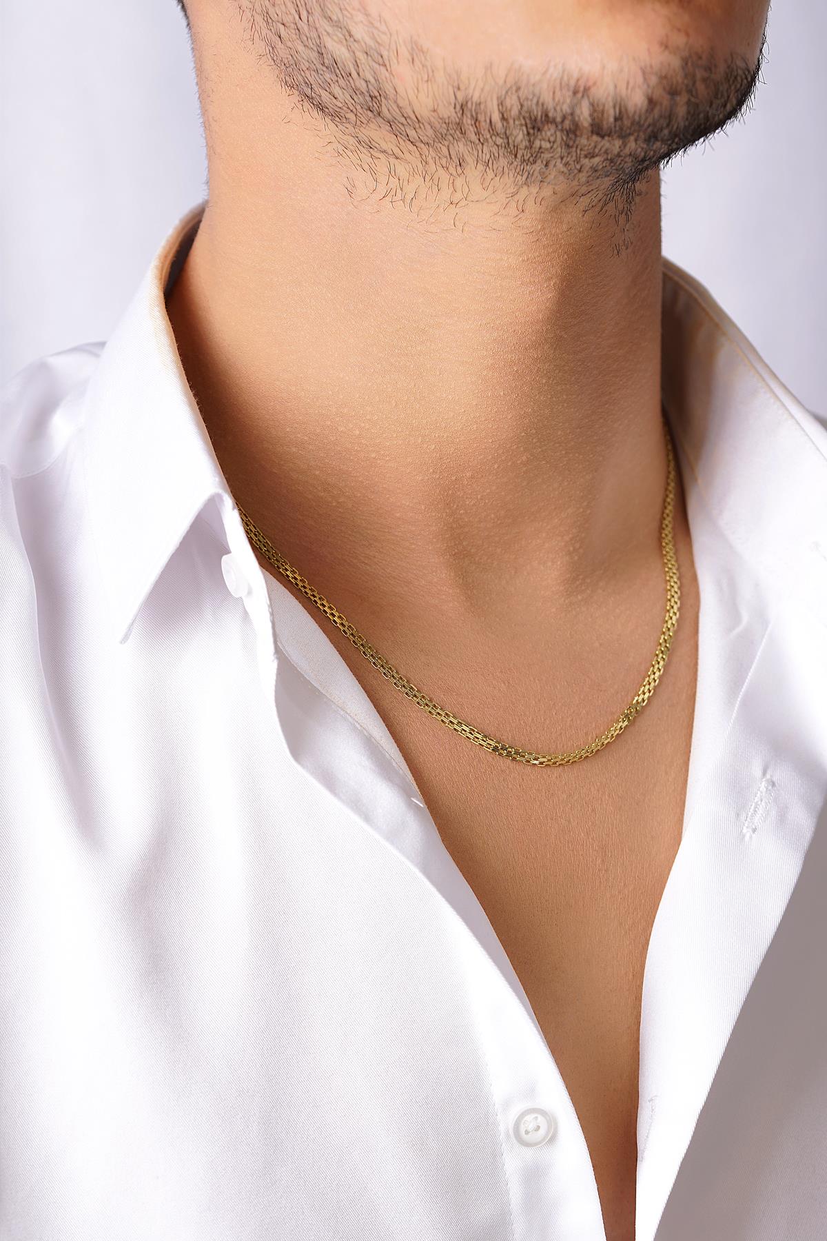 14K Solid Gold Candere Roosevelt Cable Chain