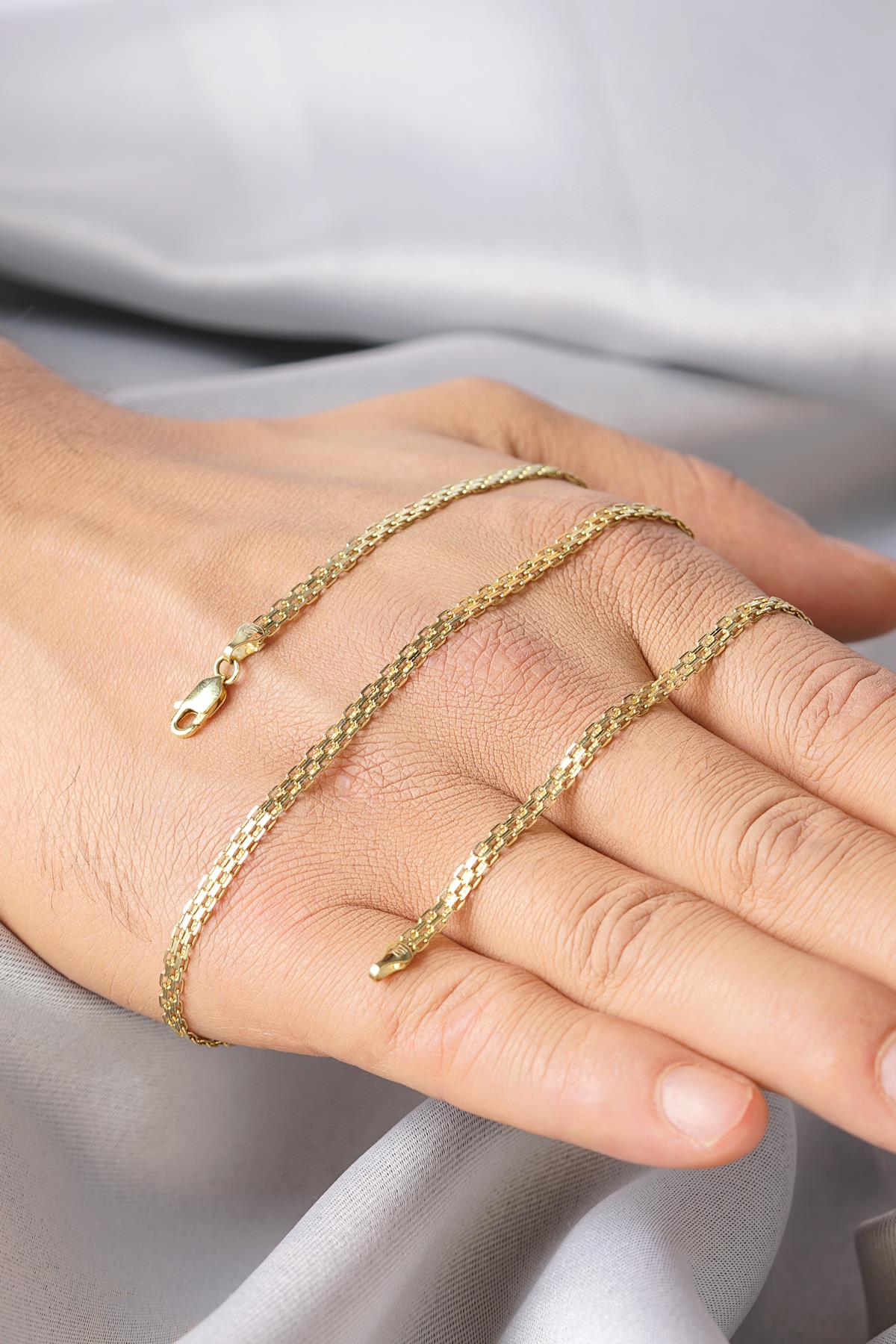 14K Solid Gold Candere Roosevelt Cable Chain