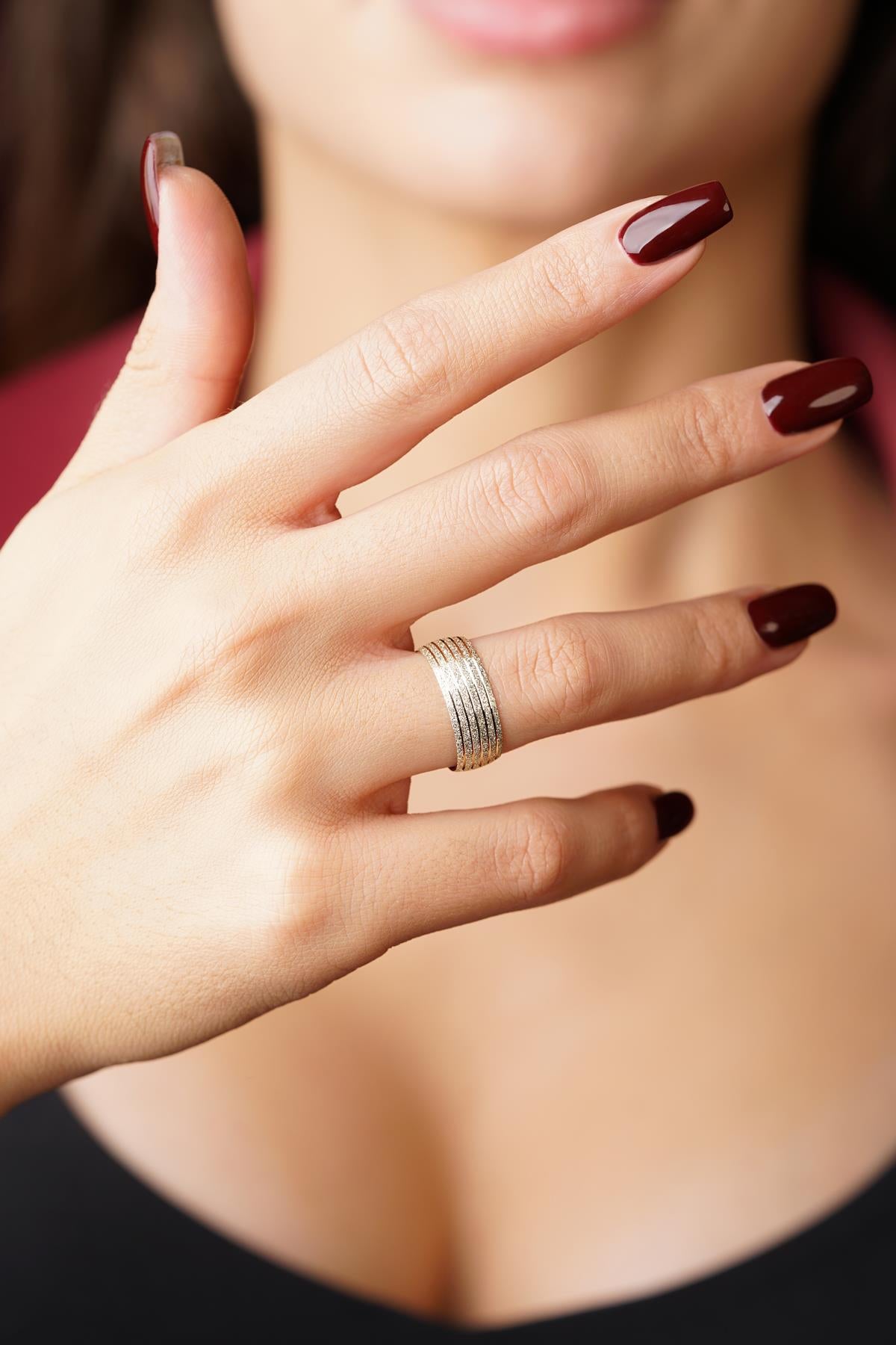 14K Gold Cara Wedding Band