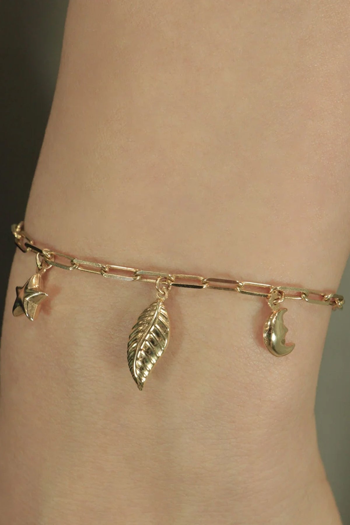 14K Gold Charm Bracelet