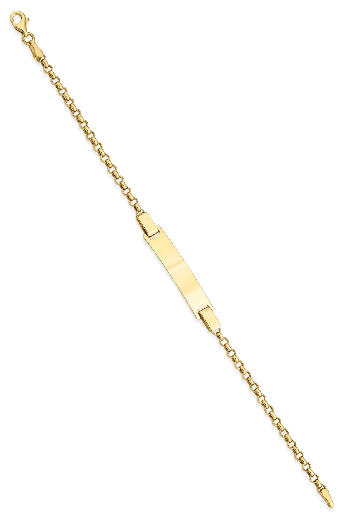14K Gold Children's İD Rolo Link Bracelet
