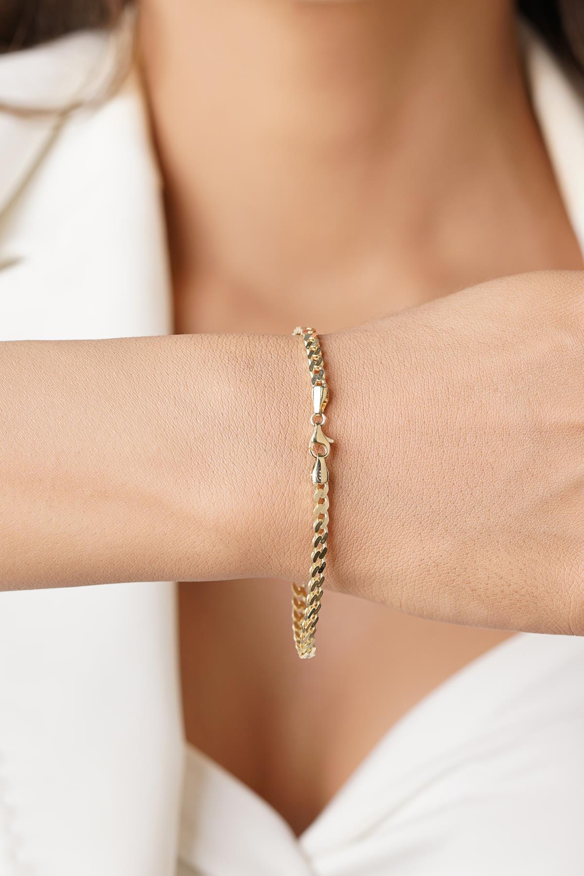 14K Gold Classic Curb Chain Bracelet