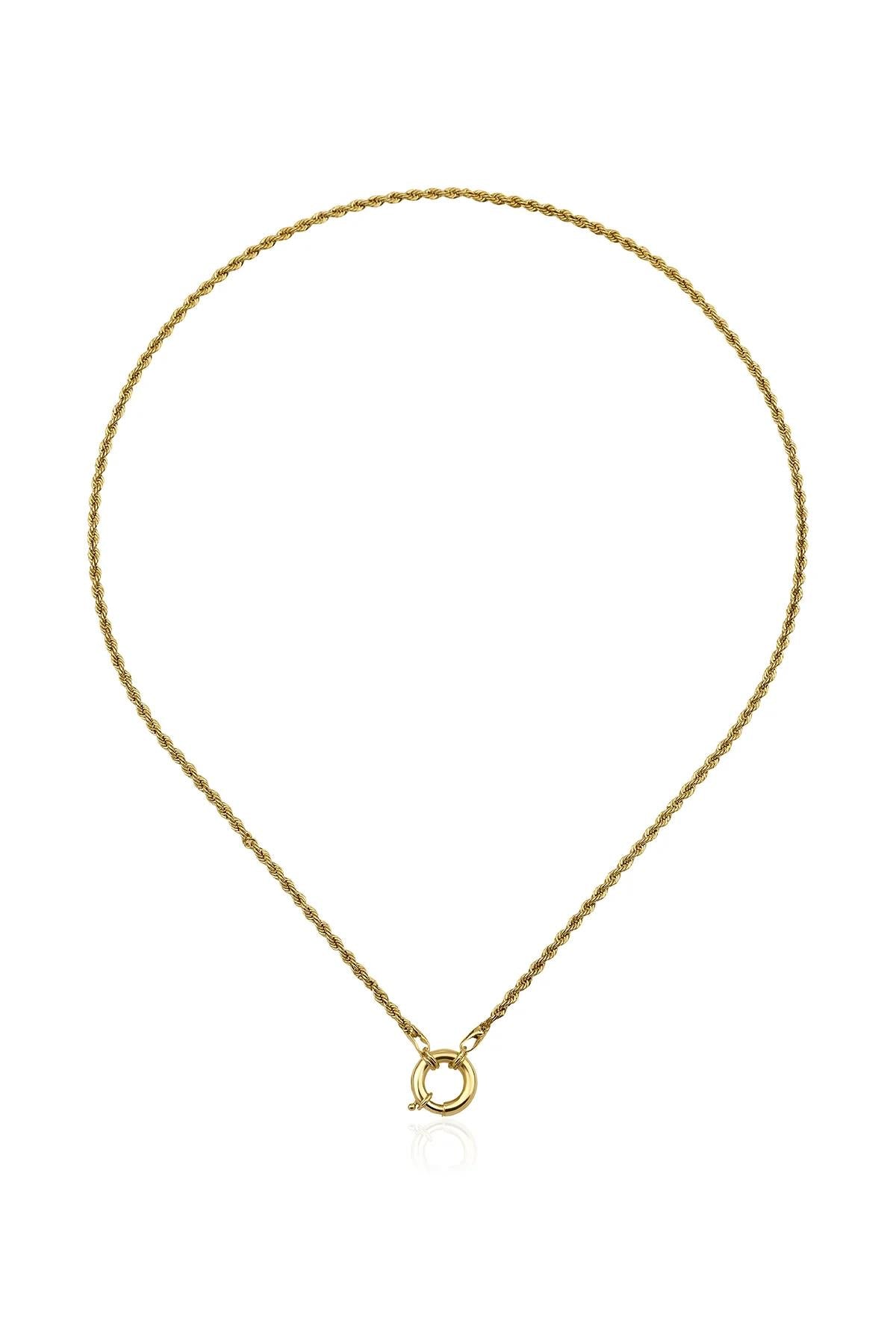 14K Gold Classic Rope Chain Necklace